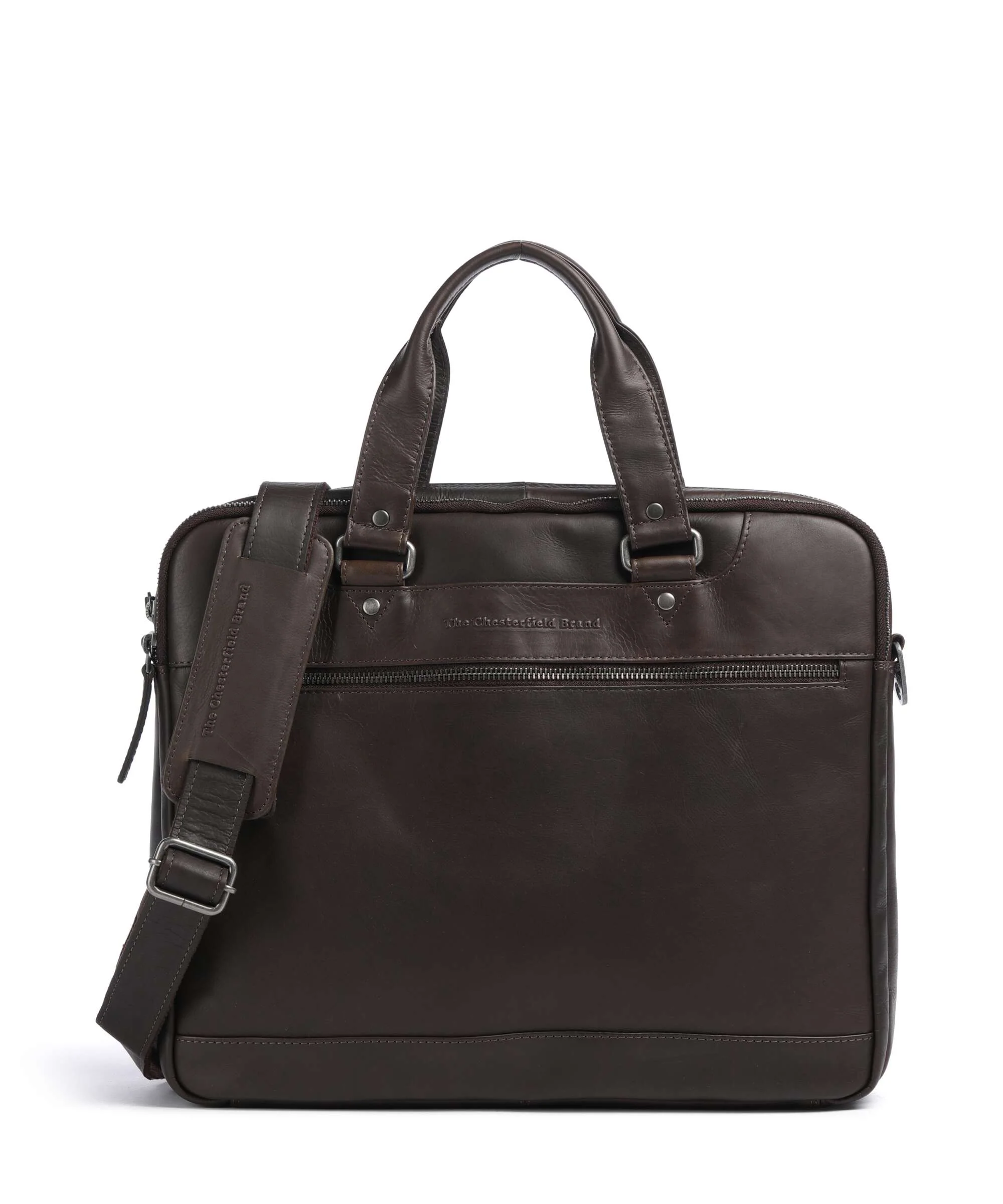 The Chesterfield Brand Wax Pull Up Cow Montara Laptop bag brown