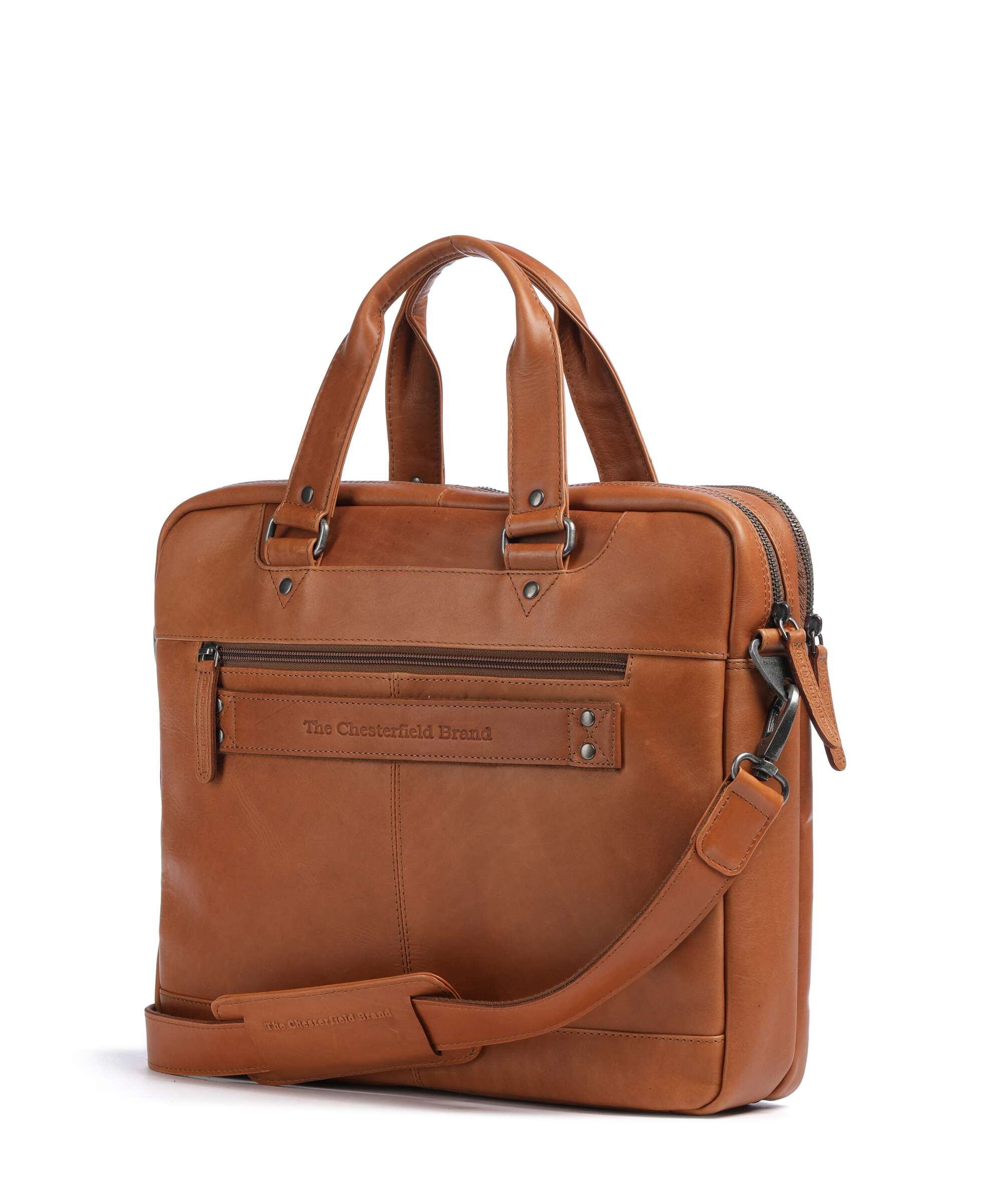 The Chesterfield Brand Wax Pull Up Cow Montara Laptop bag cognac - Image 2