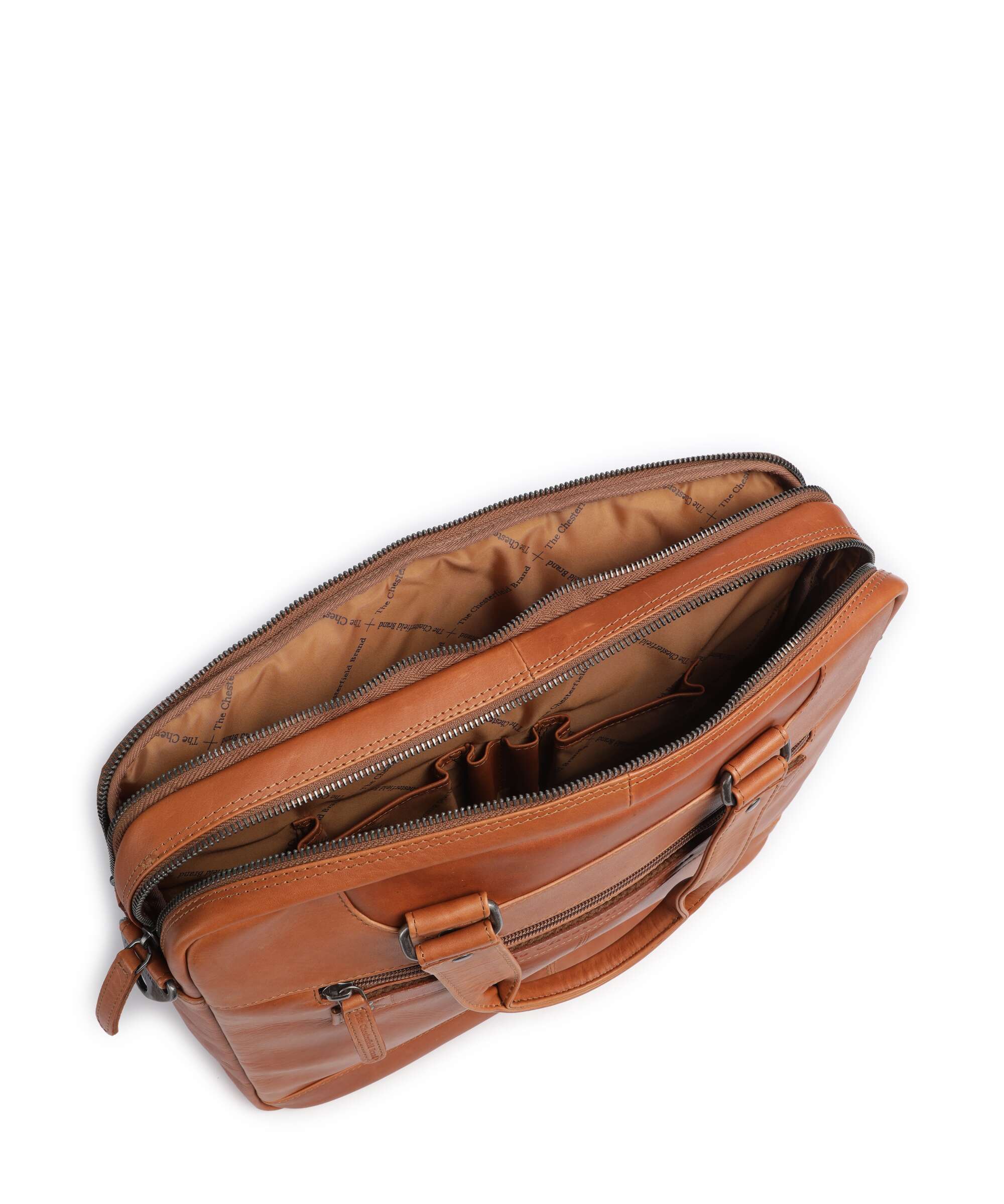 The Chesterfield Brand Wax Pull Up Cow Montara Laptop bag cognac - Image 7