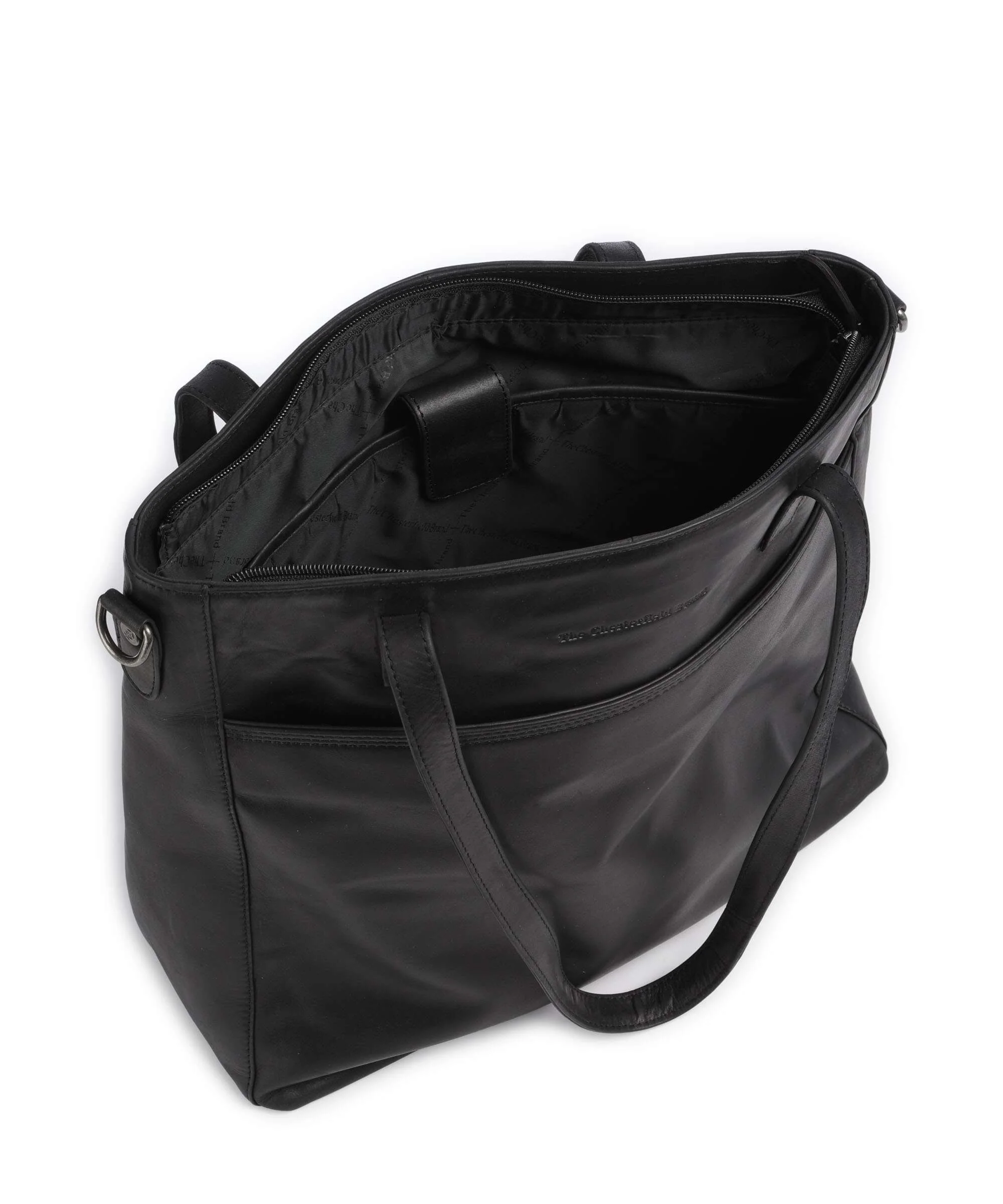 The Chesterfield Brand Wax Pull Up Cow Mosel Tote bag black - Image 5