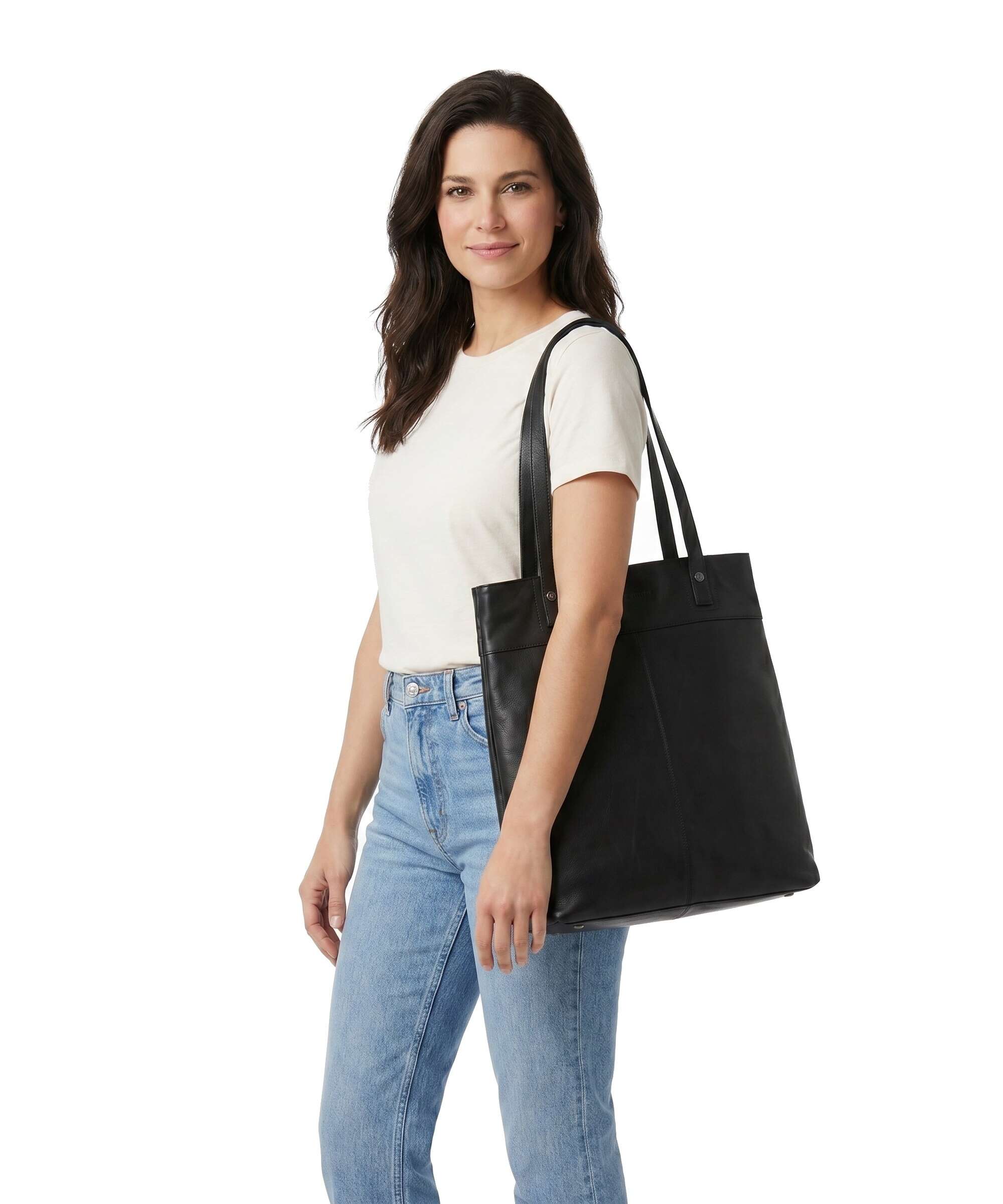 The Chesterfield Brand Wax Pull Up Cow Solvia Tote bag black - Image 3