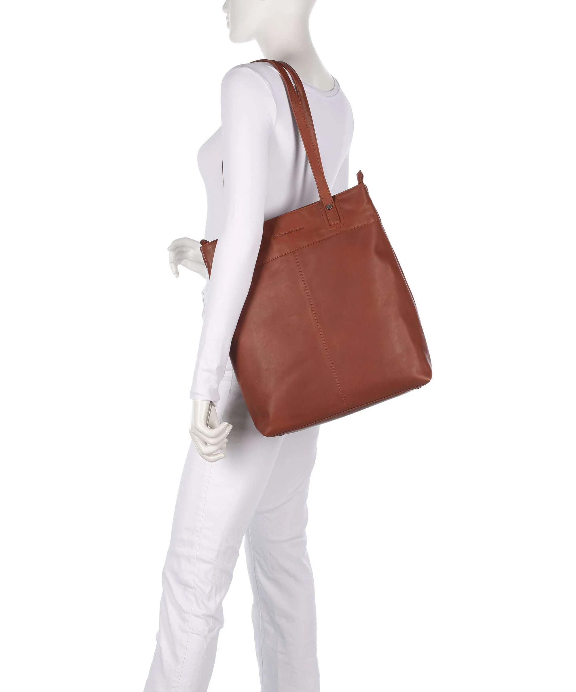 The Chesterfield Brand Wax Pull Up Cow Solvia Tote bag cognac - Image 3