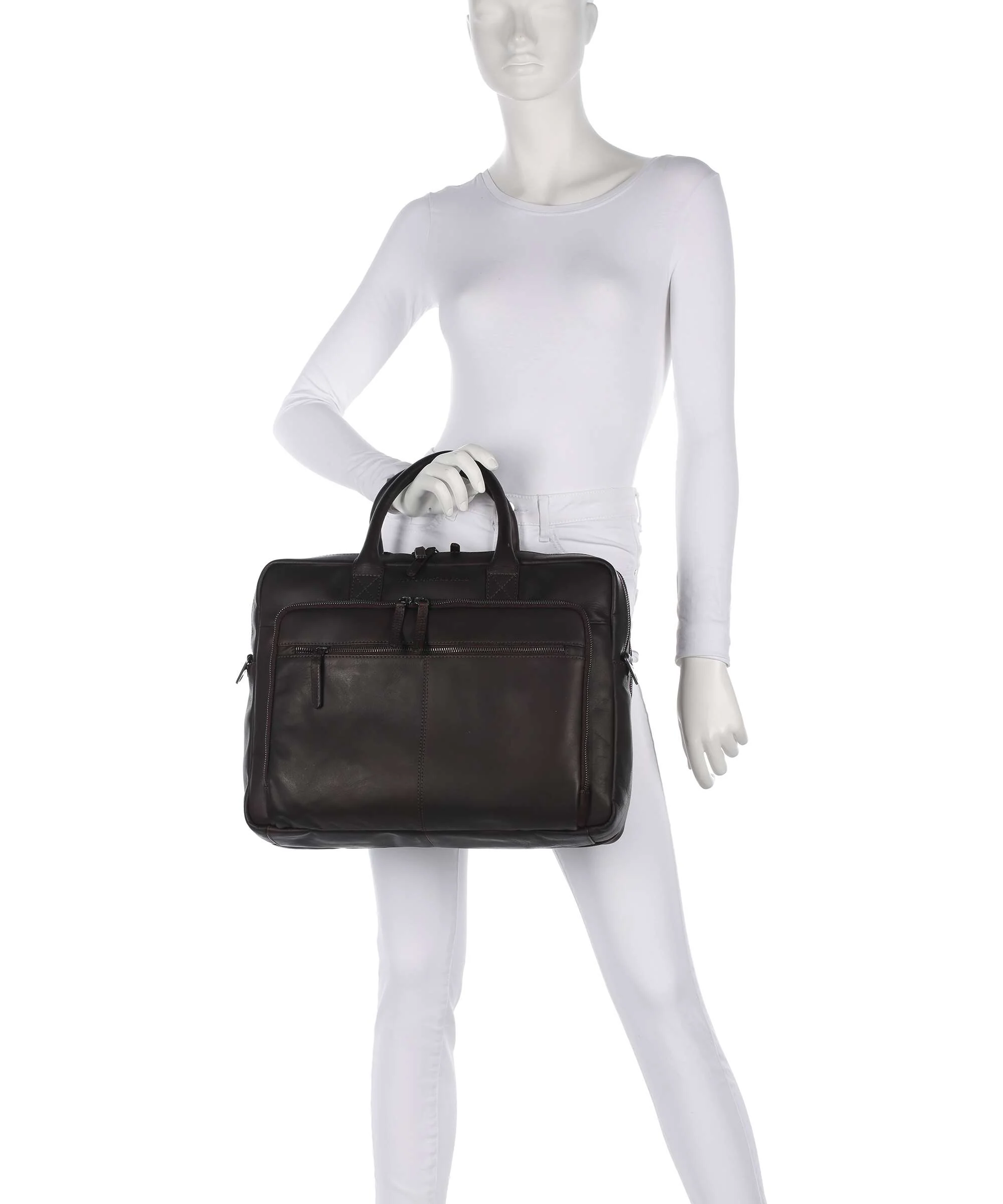 The Chesterfield Brand Wax Pull Up Cow Tacama Laptop bag brown - Image 3