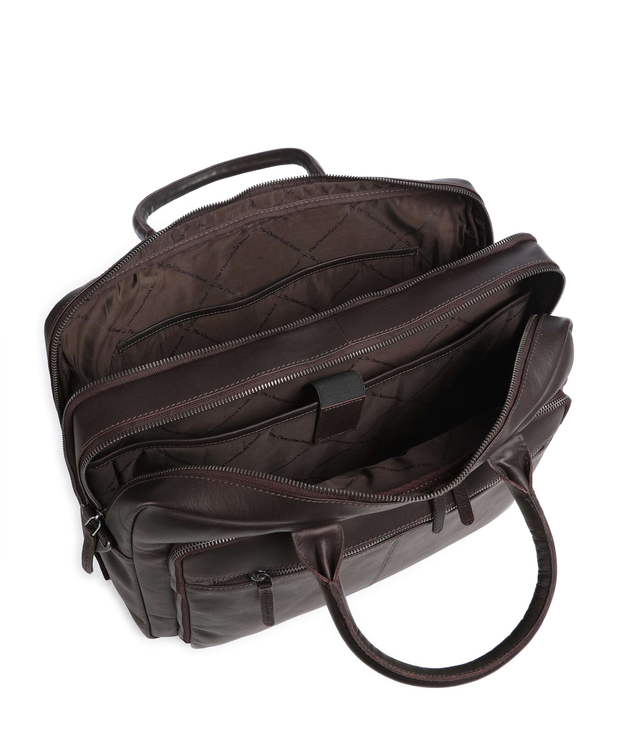 The Chesterfield Brand Wax Pull Up Cow Tacama Laptop bag brown - Image 8