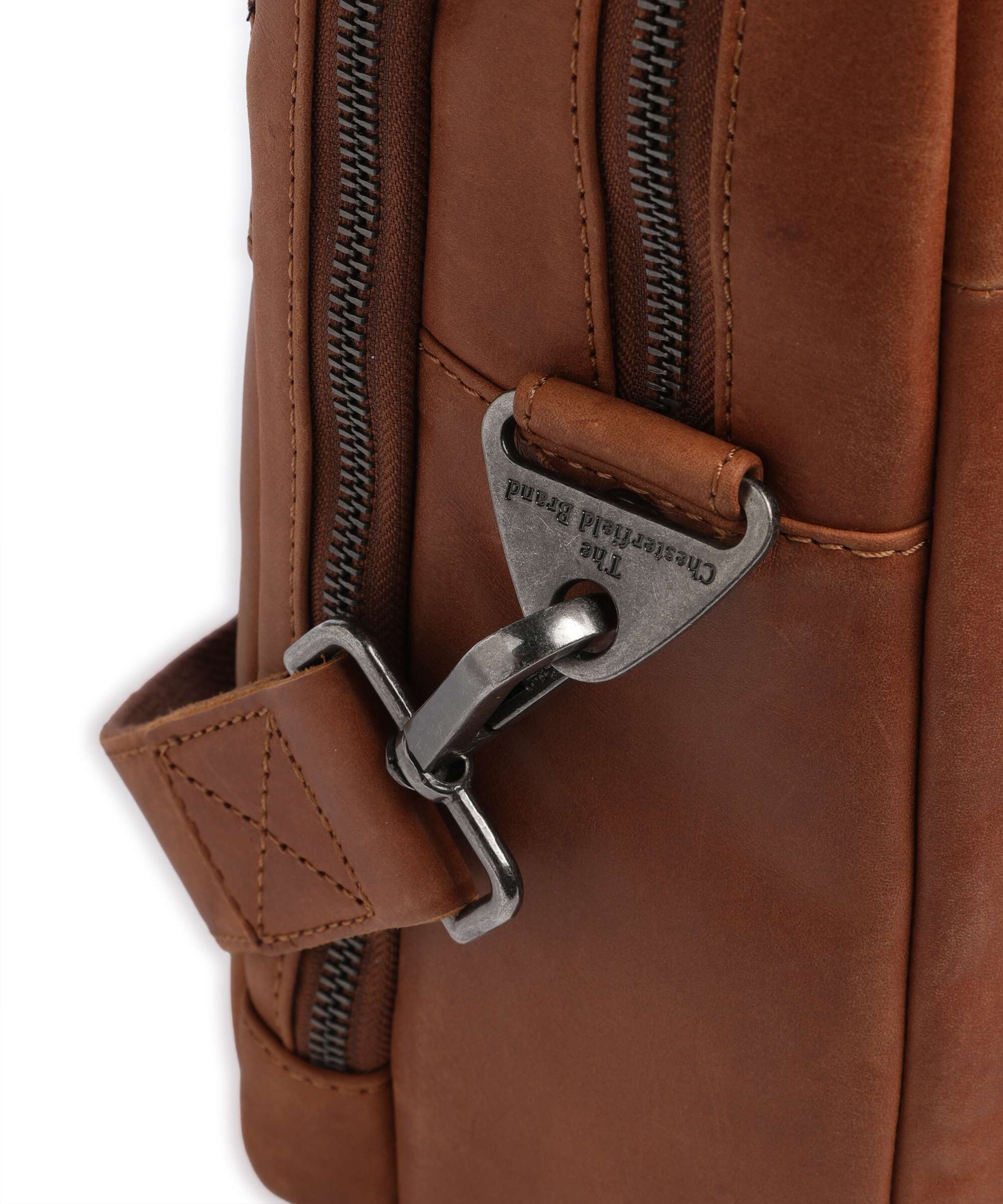 The Chesterfield Brand Wax Pull Up Cow Tacama Laptop bag cognac - Image 5