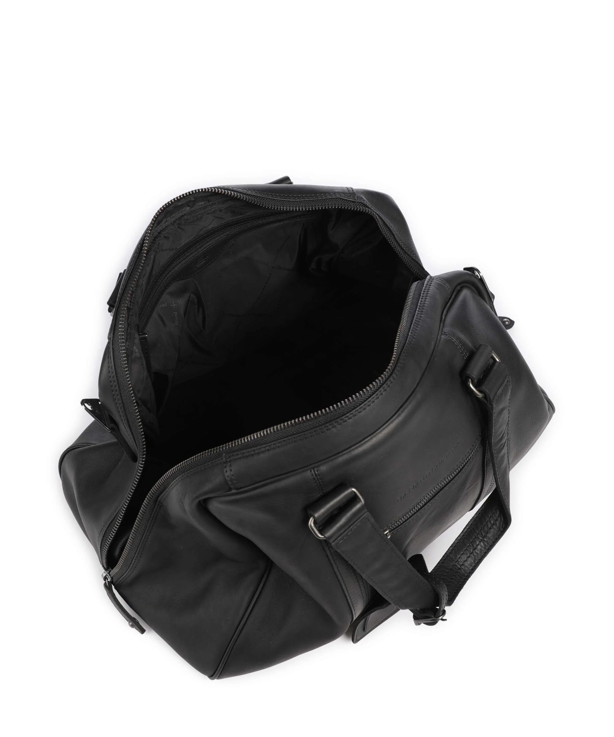 The Chesterfield Brand Wax Pull Up Cow Volenza Weekend bag black - Image 5
