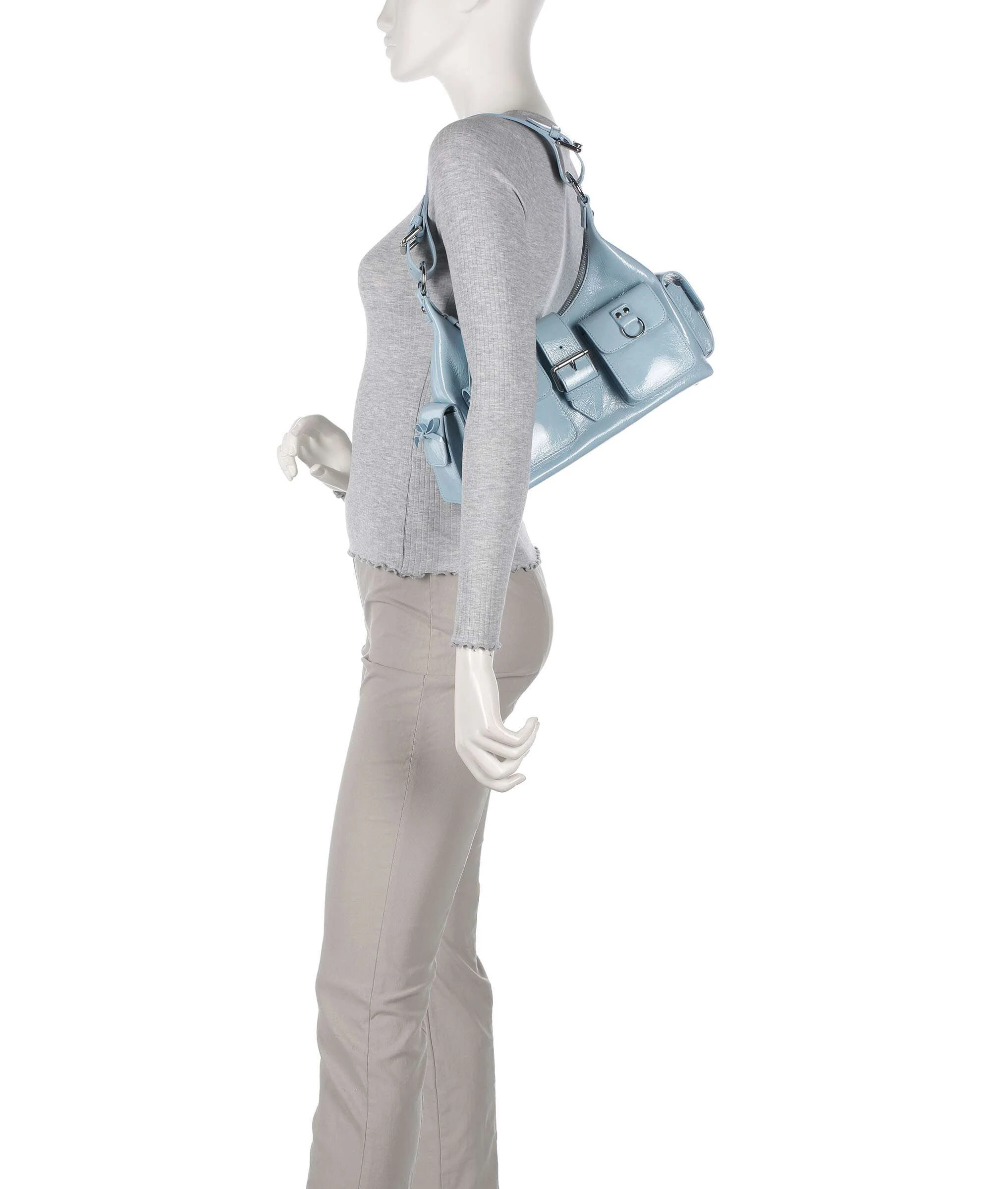 The Kooples Amelia Shoulder bag light blue - Image 3