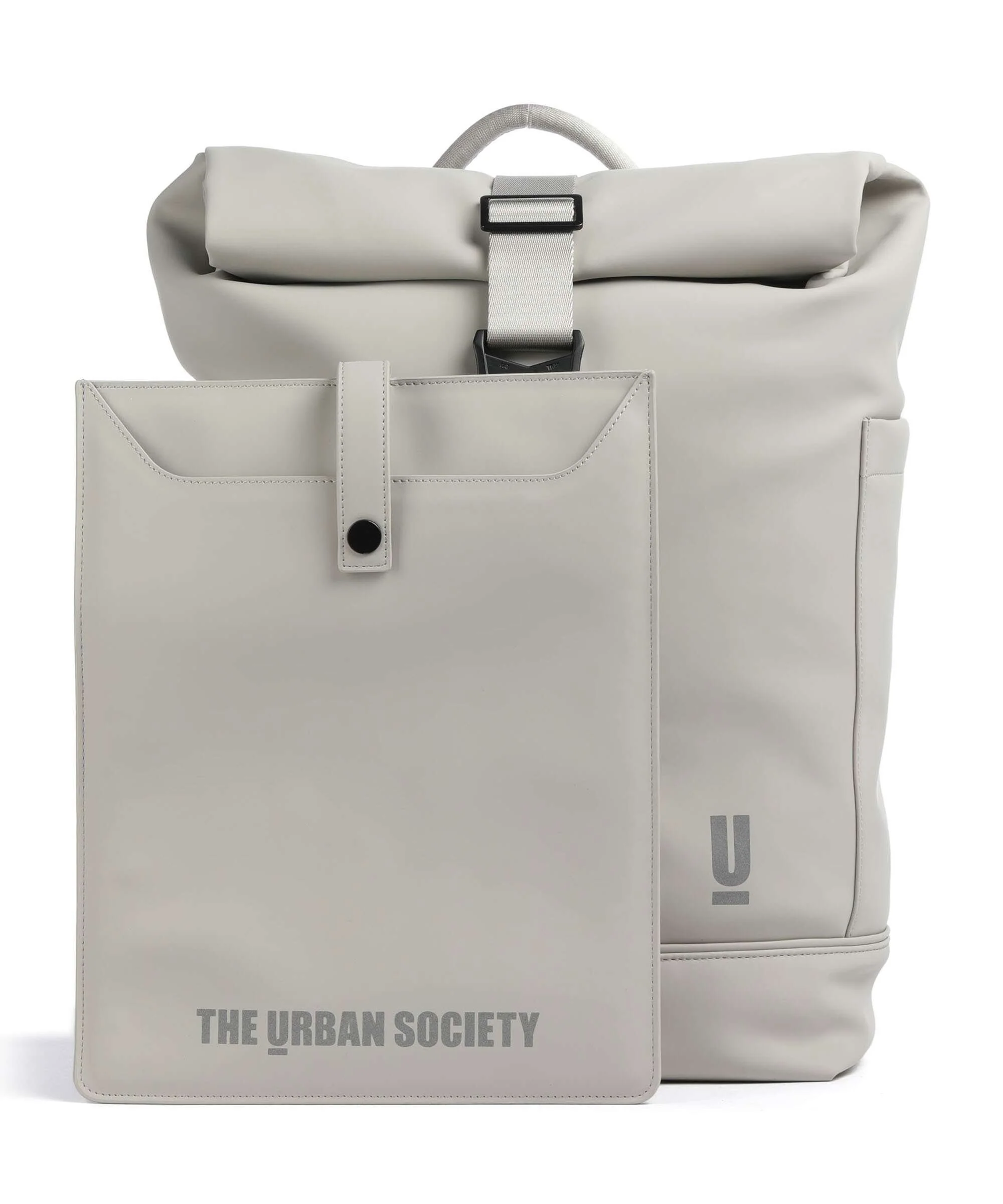 The Urban Society Rolltop backpack light grey - Image 2