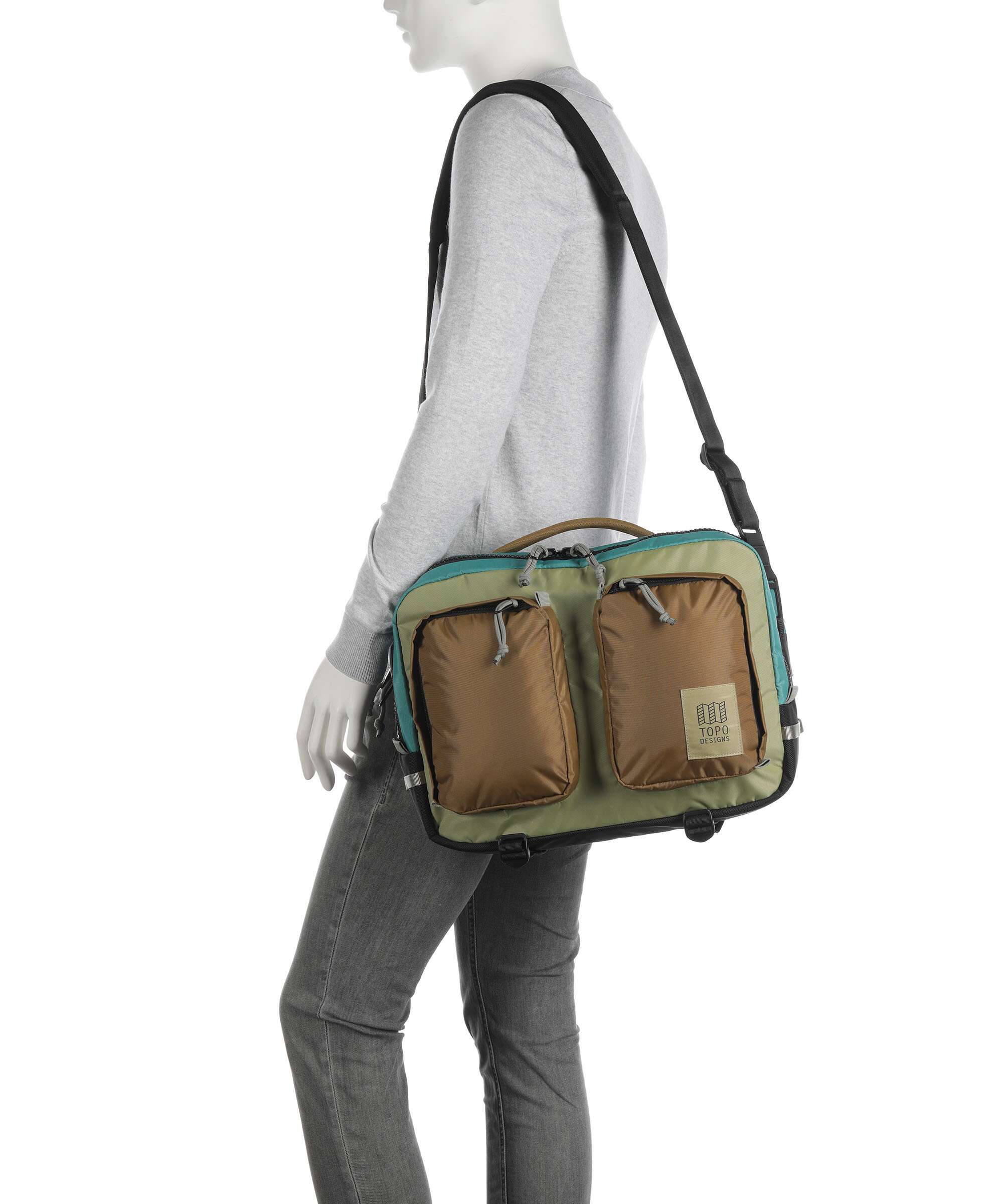 Topo Designs Global Briefcase caribbean/dark khaki - Image 4