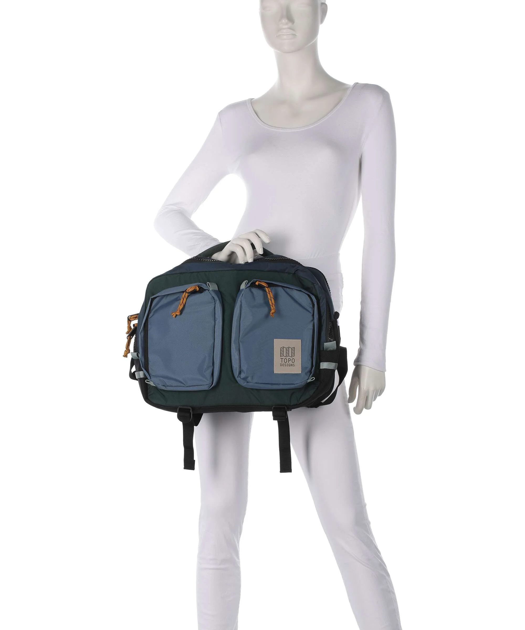 Topo Designs Global Briefcase stone blue/forest - Image 3
