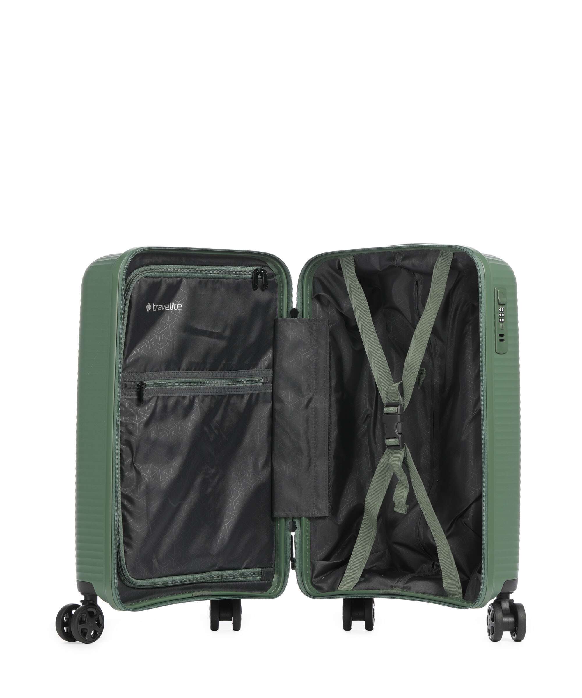 Travelite Air Stripe Slim Spinner (4 wheels) green - Image 5