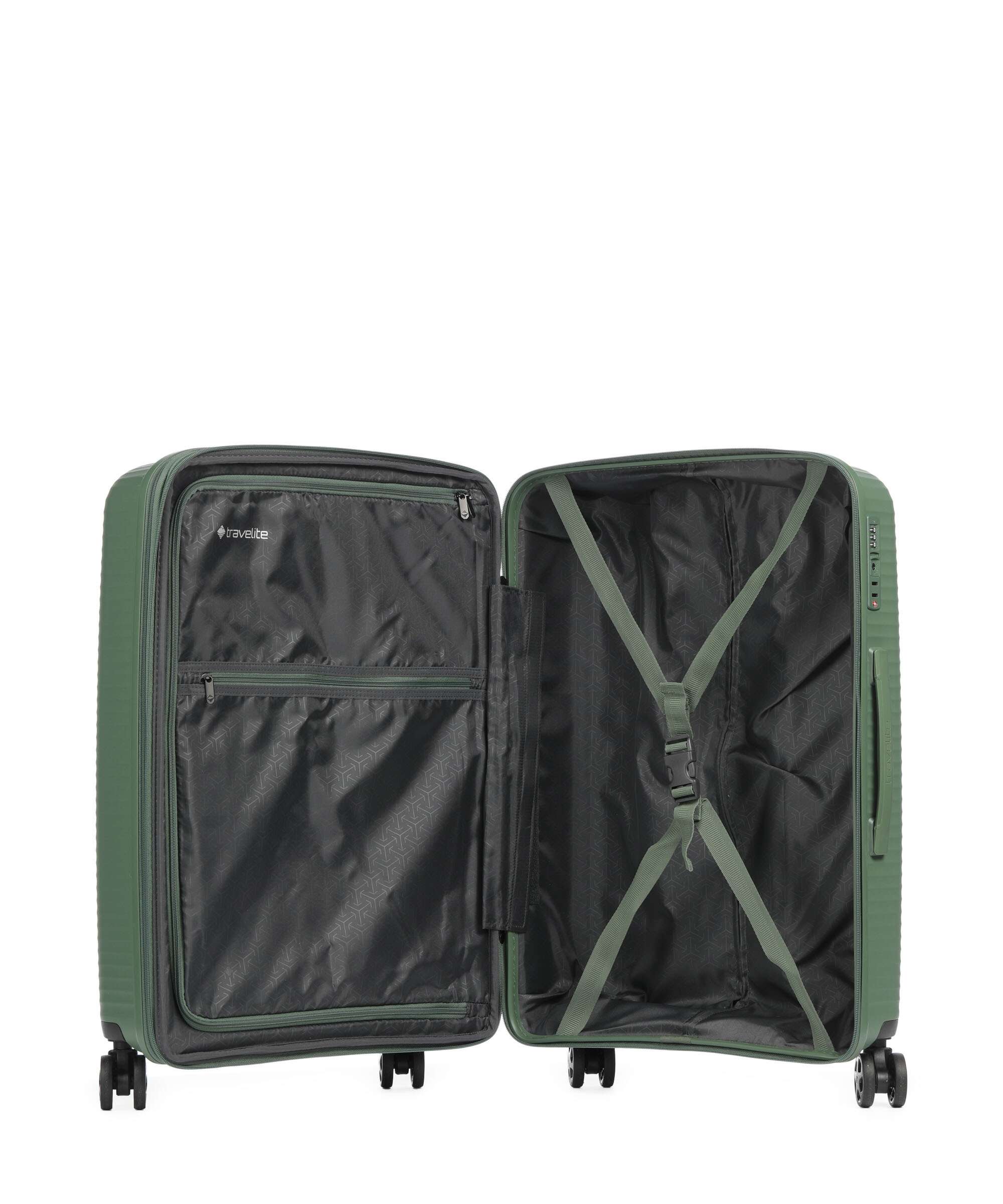 Travelite Air Stripe Suitcase set (4 wheels) green - Image 6