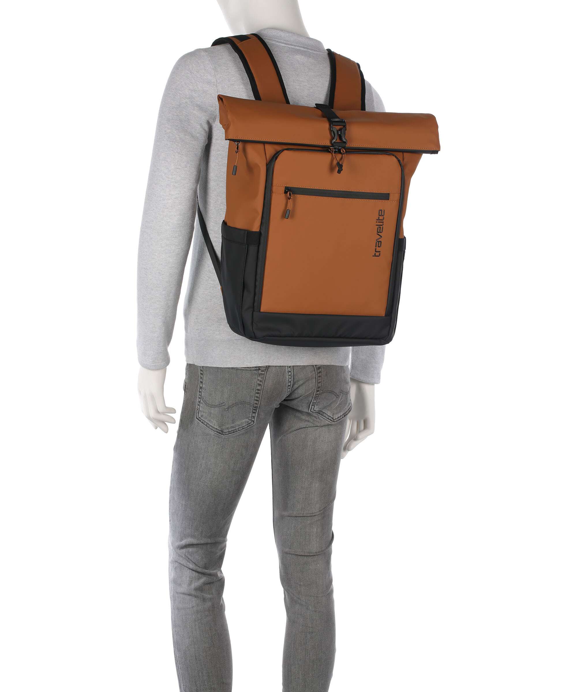 Travelite Briize M Rolltop backpack curry - Image 3