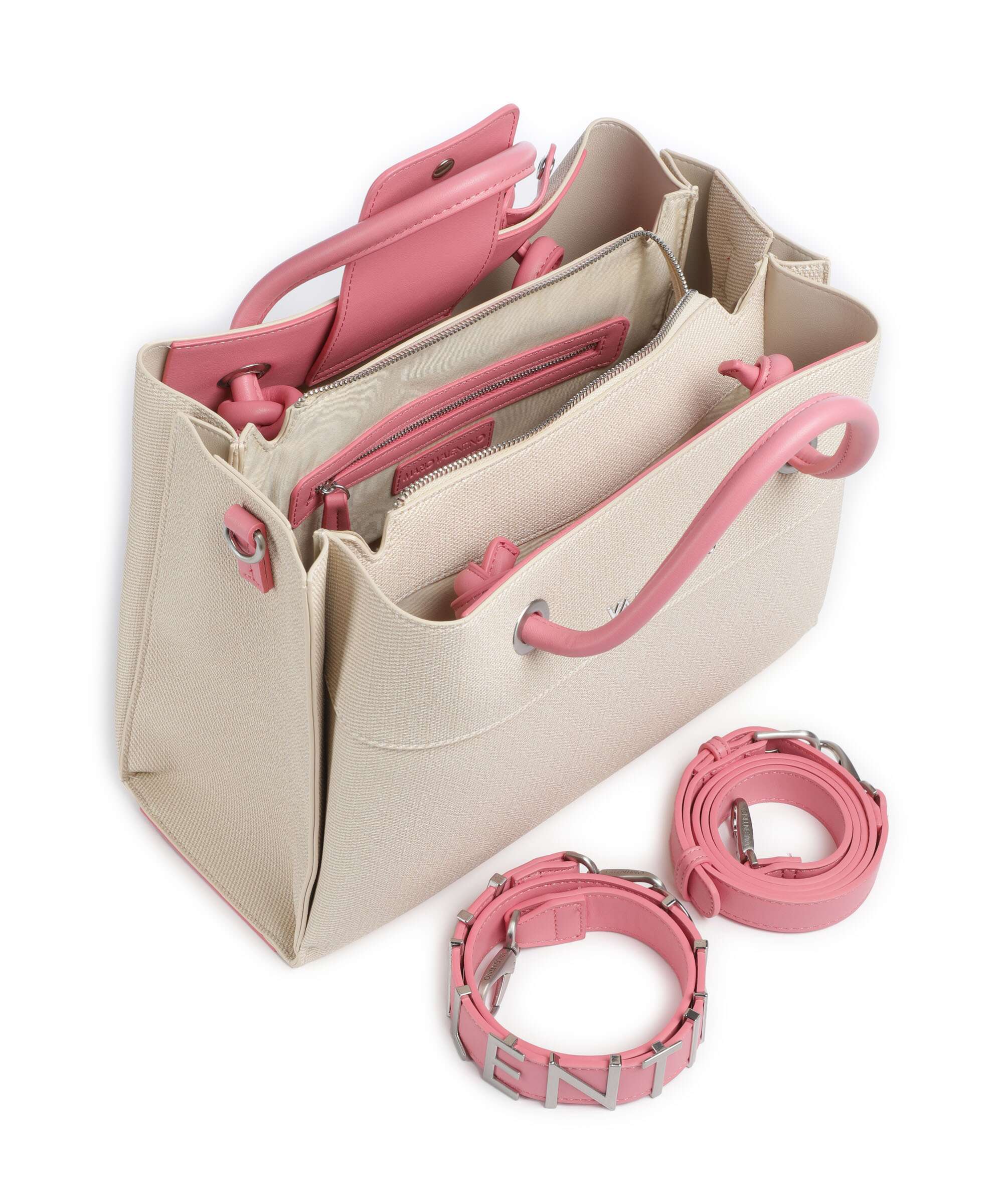 Valentino Bags Alexia Summer Handbag naturale/rosa - Image 4