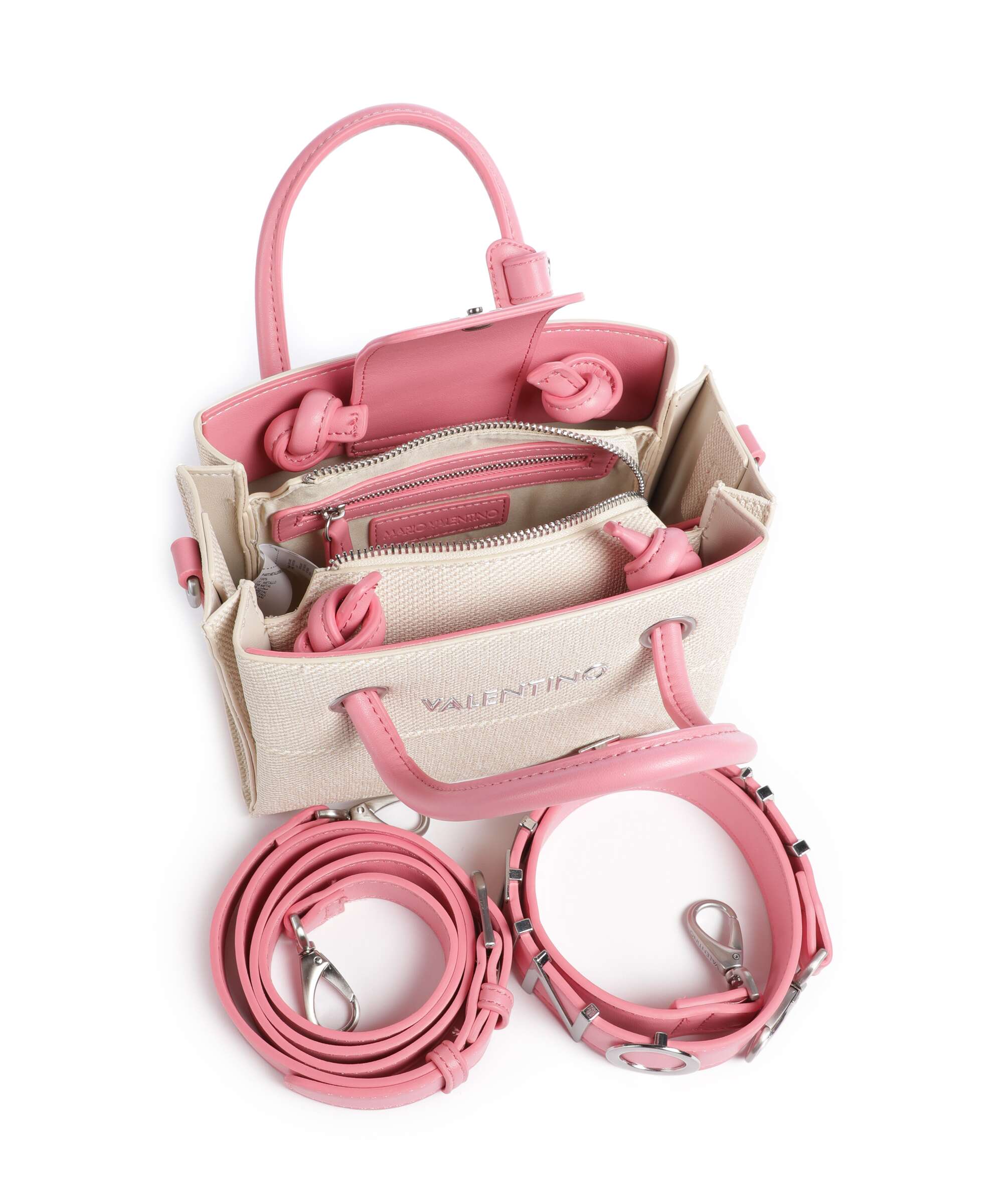 Valentino Bags Alexia Summer Handbag naturale/rosa - Image 5