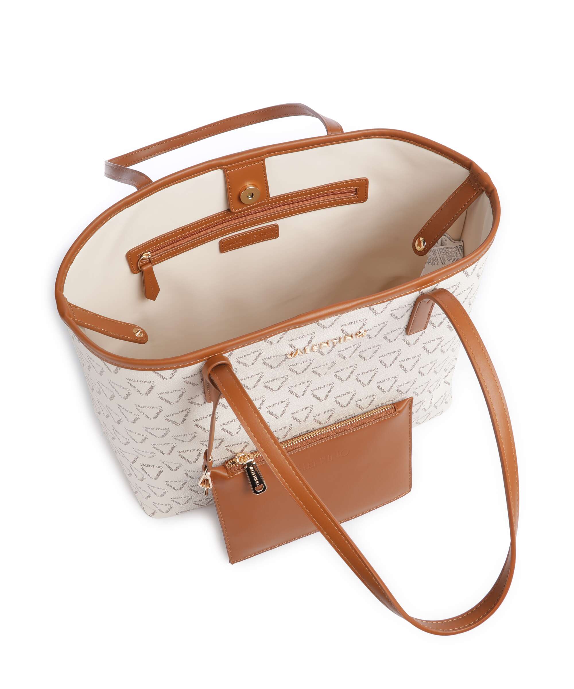 Valentino Bags Lady Re Tote bag bianco/cuoio - Image 5