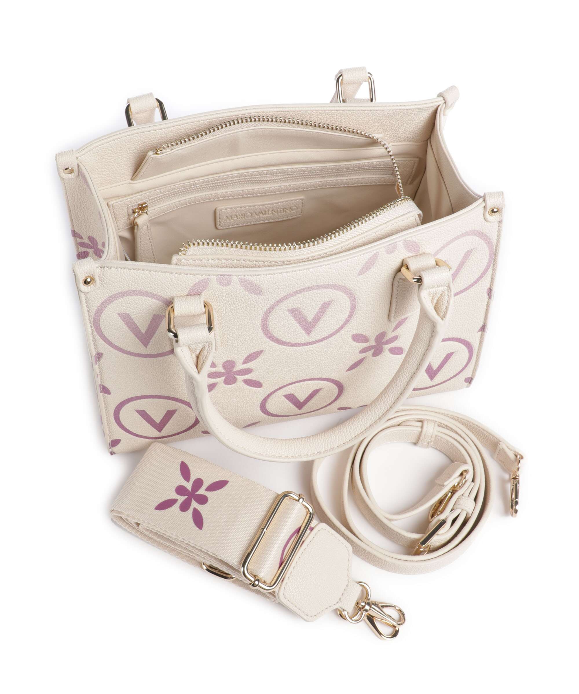 Valentino Bags Samba Re Print Handbag ecru/rosa - Image 5