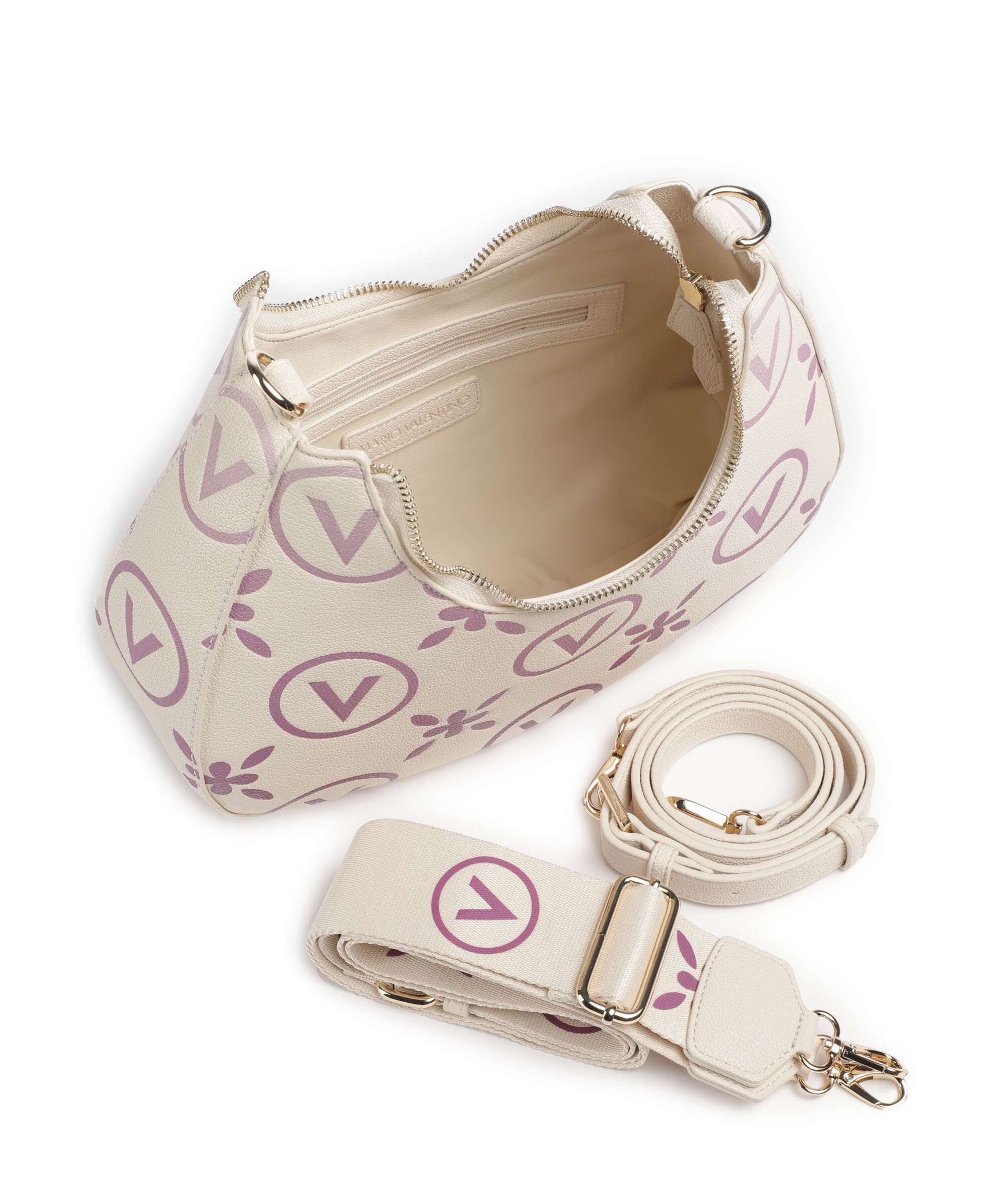 Valentino Bags Samba Re Print Shoulder bag ecru/rosa - Image 4
