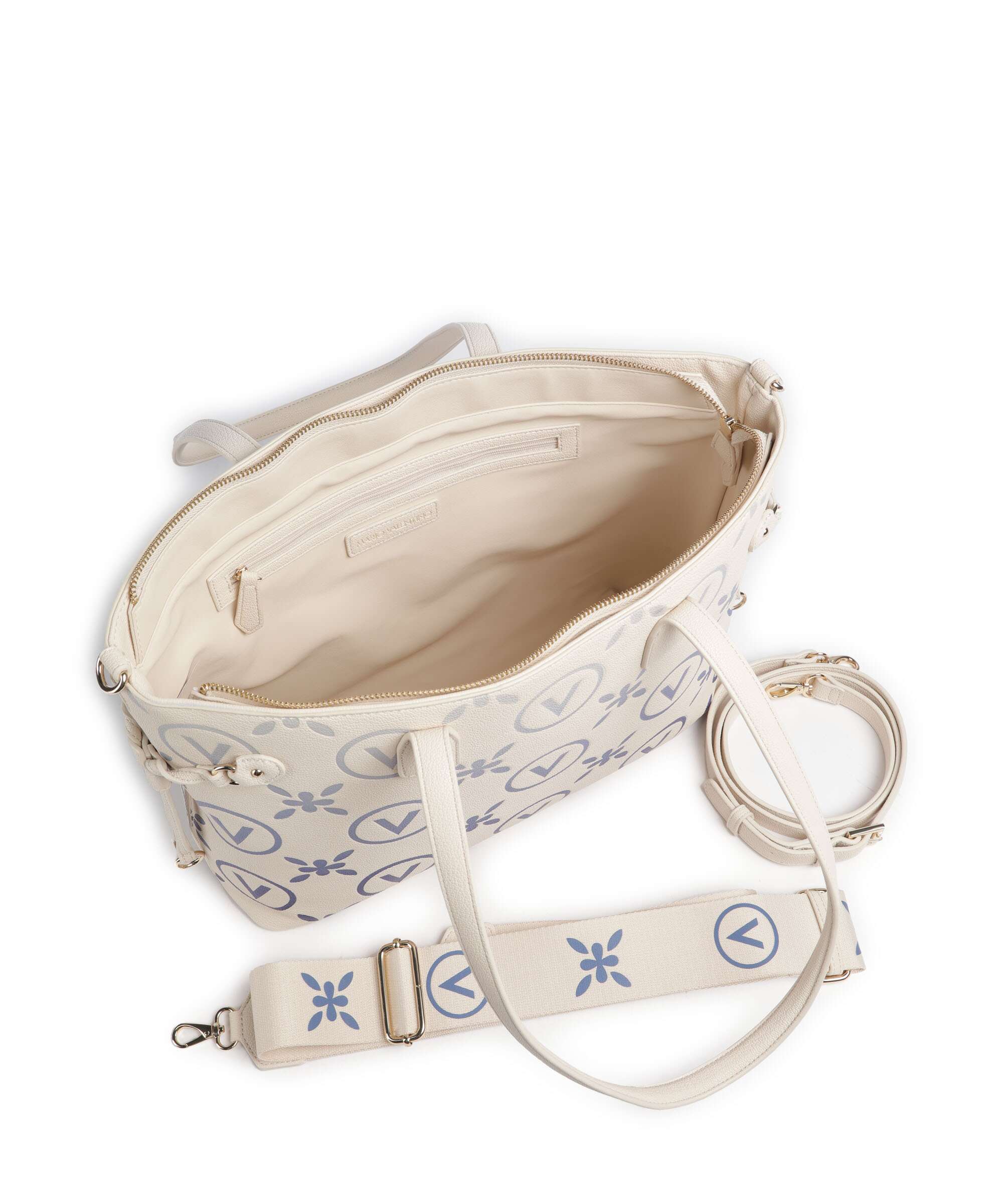 Valentino Bags Samba Re Print Tote bag ecru/bluette - Image 4