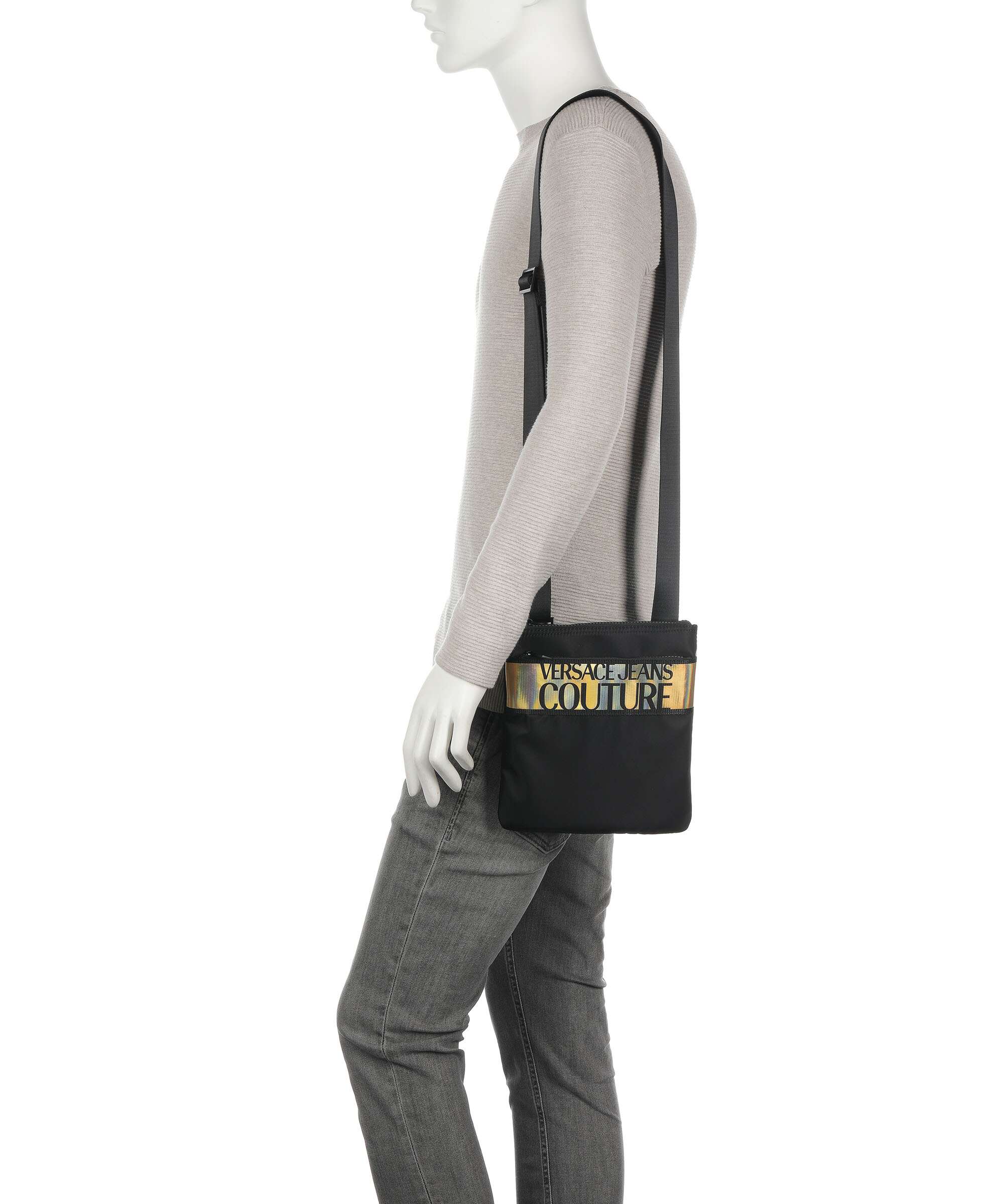 Versace Jeans Couture Iconic Logo Crossbody bag black/gold - Image 3