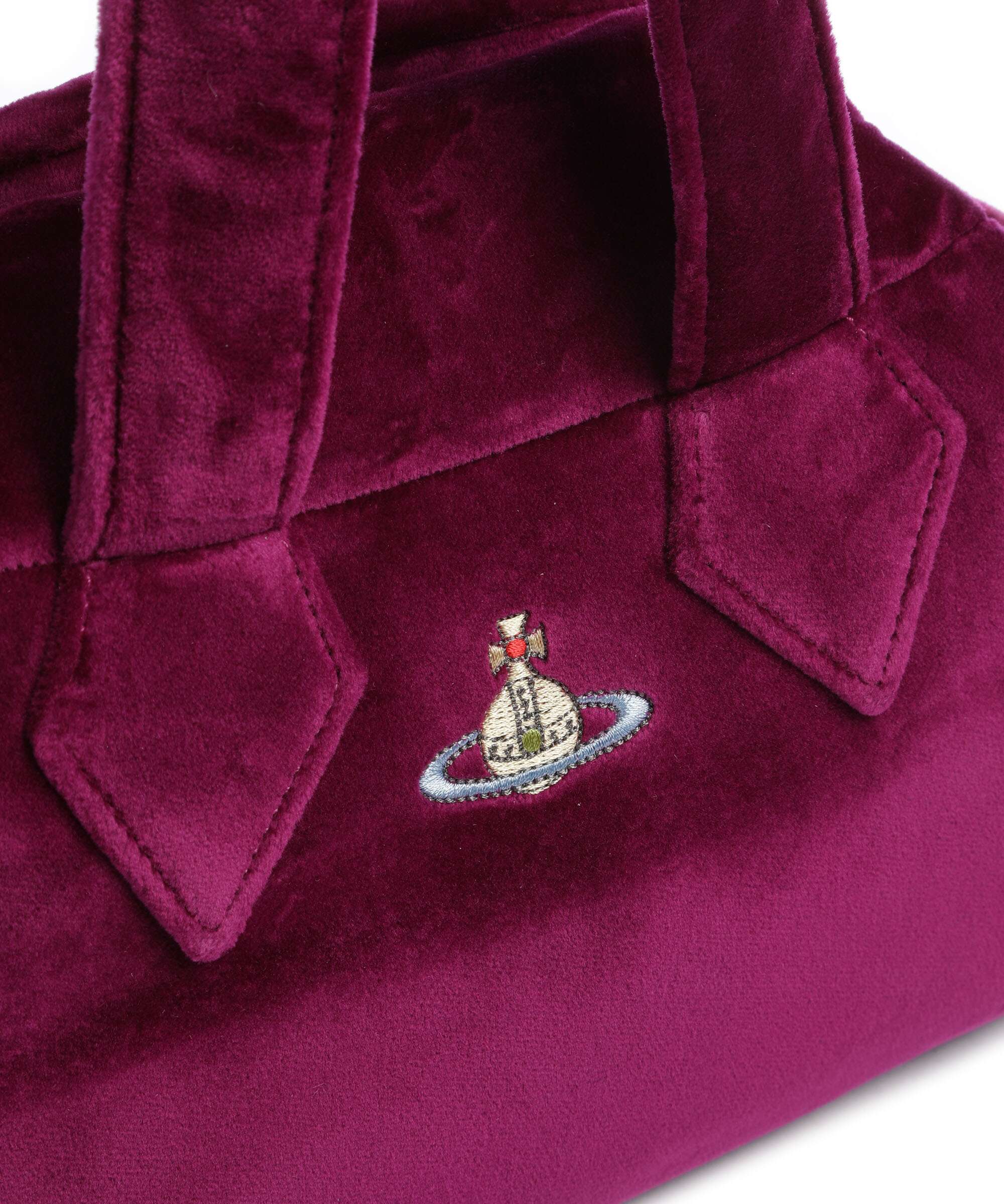 Vivienne Westwood Archive Velvet Medium Handbag purple - Image 4