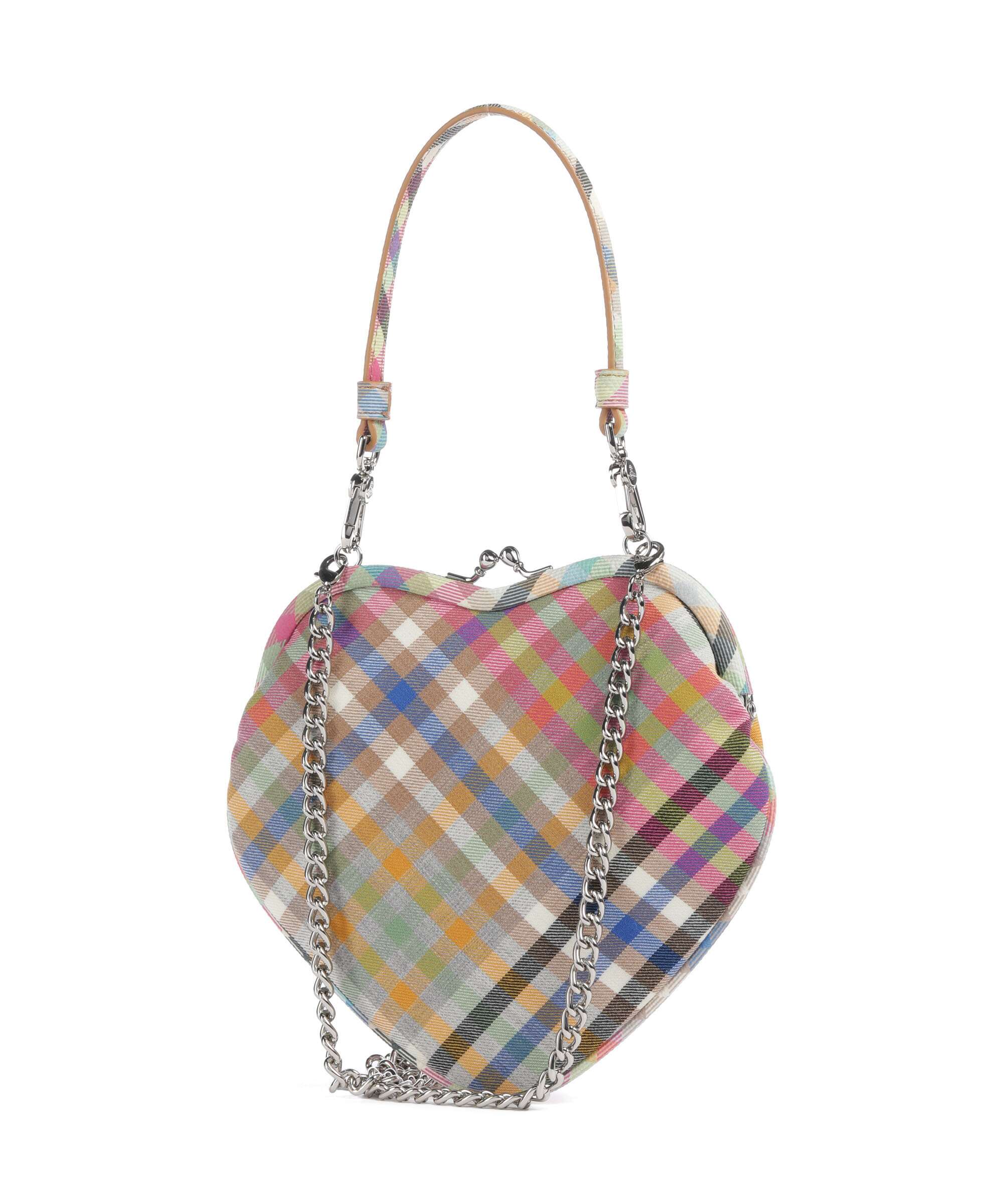 Vivienne Westwood Belle Heart Frame Heather Check Crossbody bag multicolour - Image 2