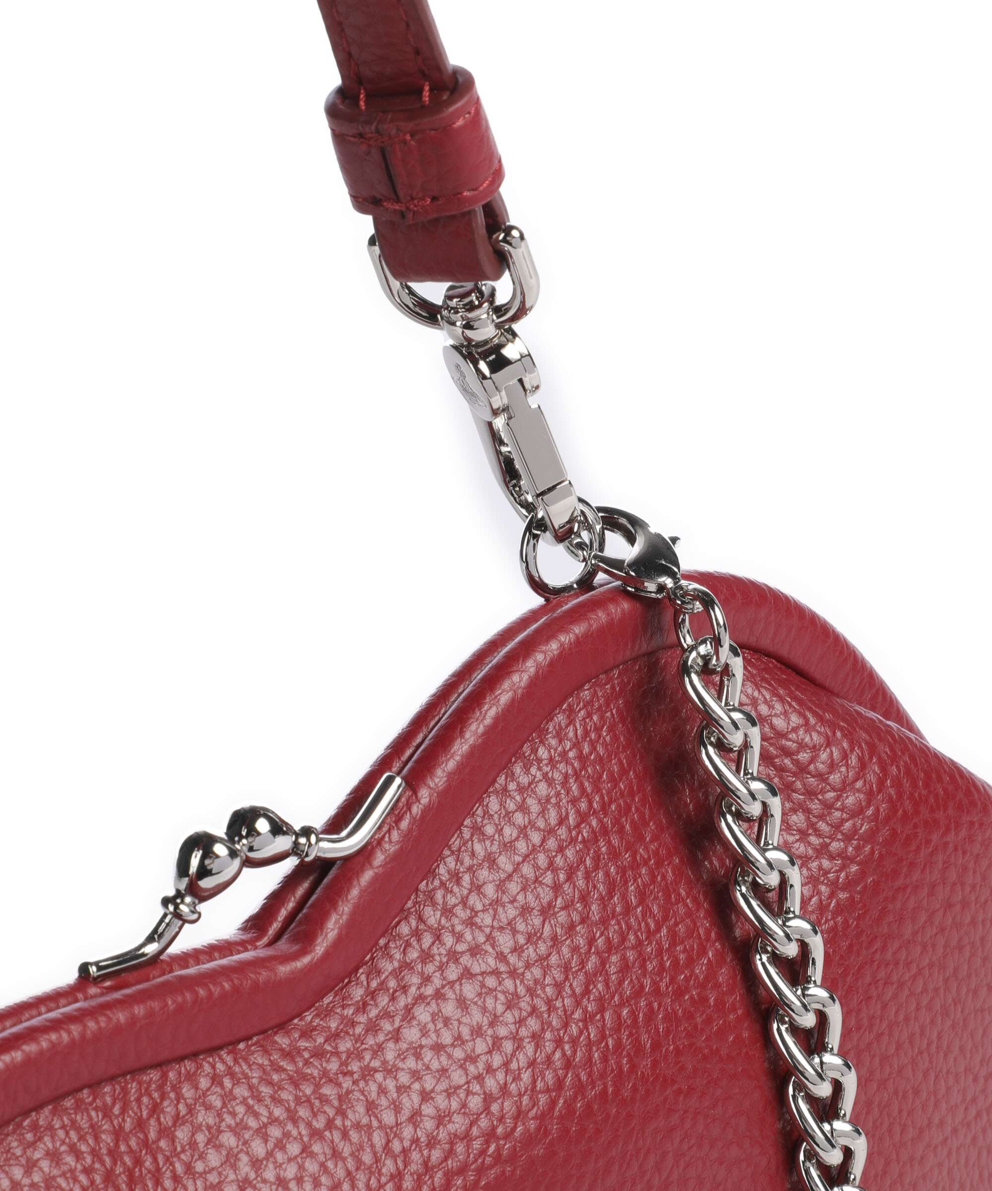 Vivienne Westwood Belle Heart Frame Re-Vegan Grain Shoulder bag red - Image 4