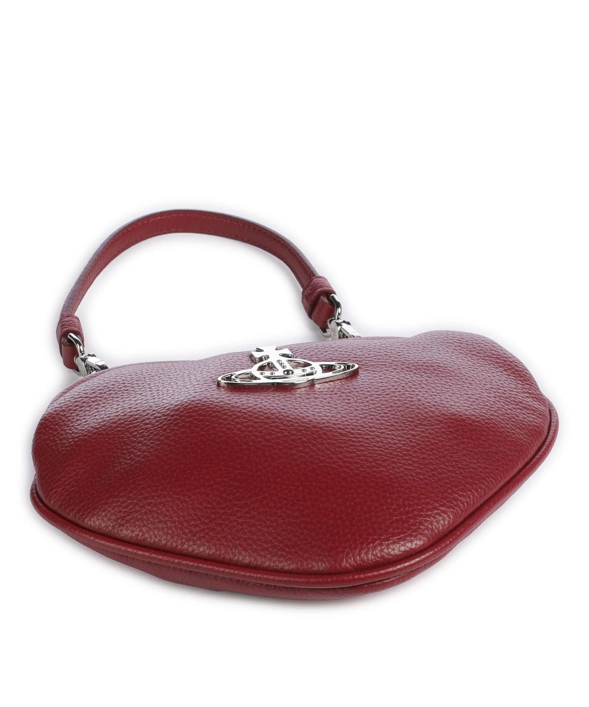 Vivienne Westwood Belle Heart Frame Re-Vegan Grain Shoulder bag red - Image 5