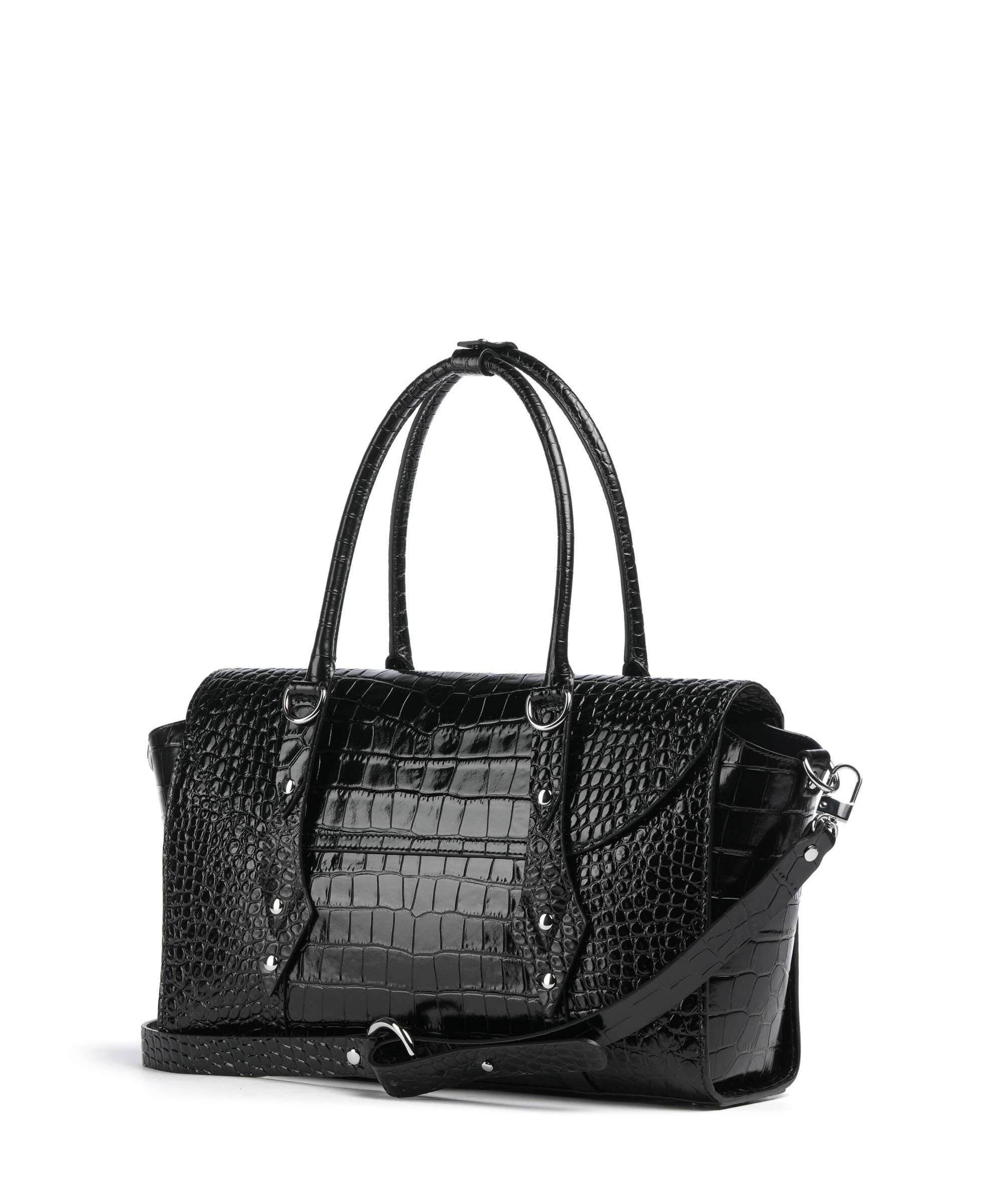 Vivienne Westwood Bettina Embossed Croc Medium Tote bag black - Image 2