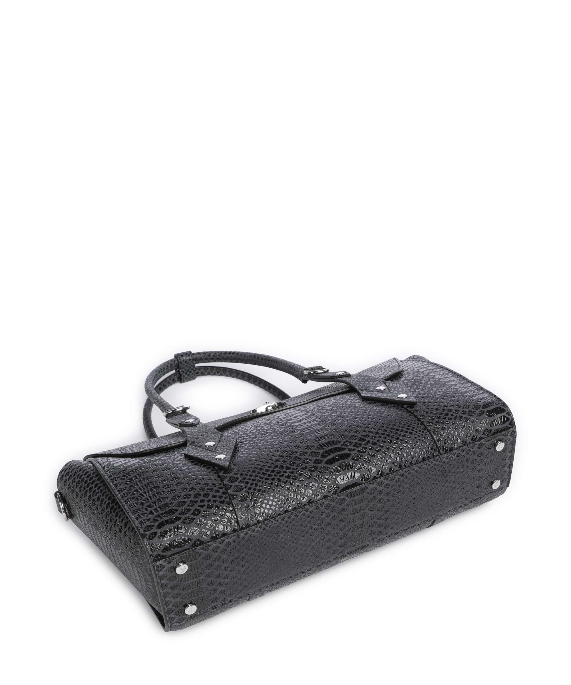 Vivienne Westwood Bettina Snake Effect Medium Handbag dark grey - Image 5
