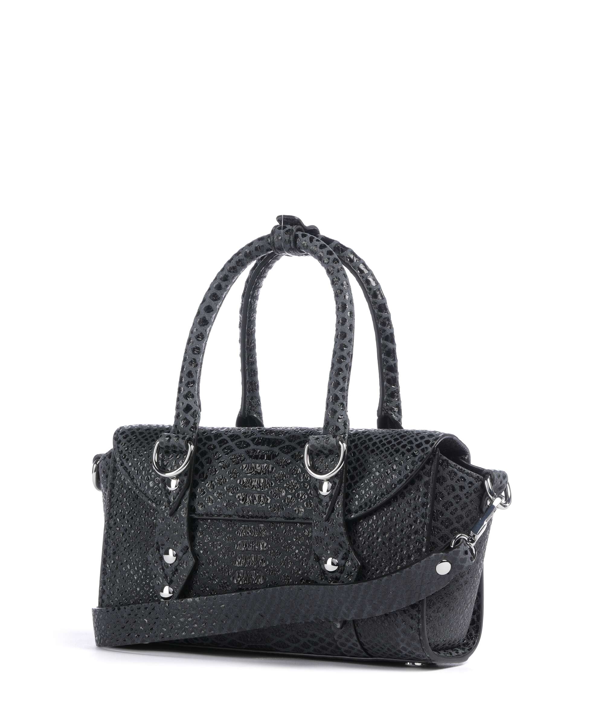 Vivienne Westwood Bettina Snake Effect Mini Handbag dark grey - Image 2