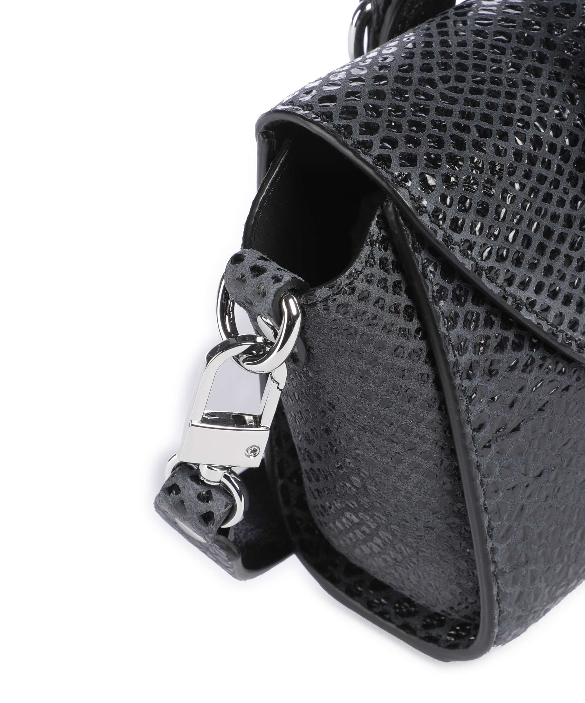 Vivienne Westwood Bettina Snake Effect Mini Handbag dark grey - Image 4