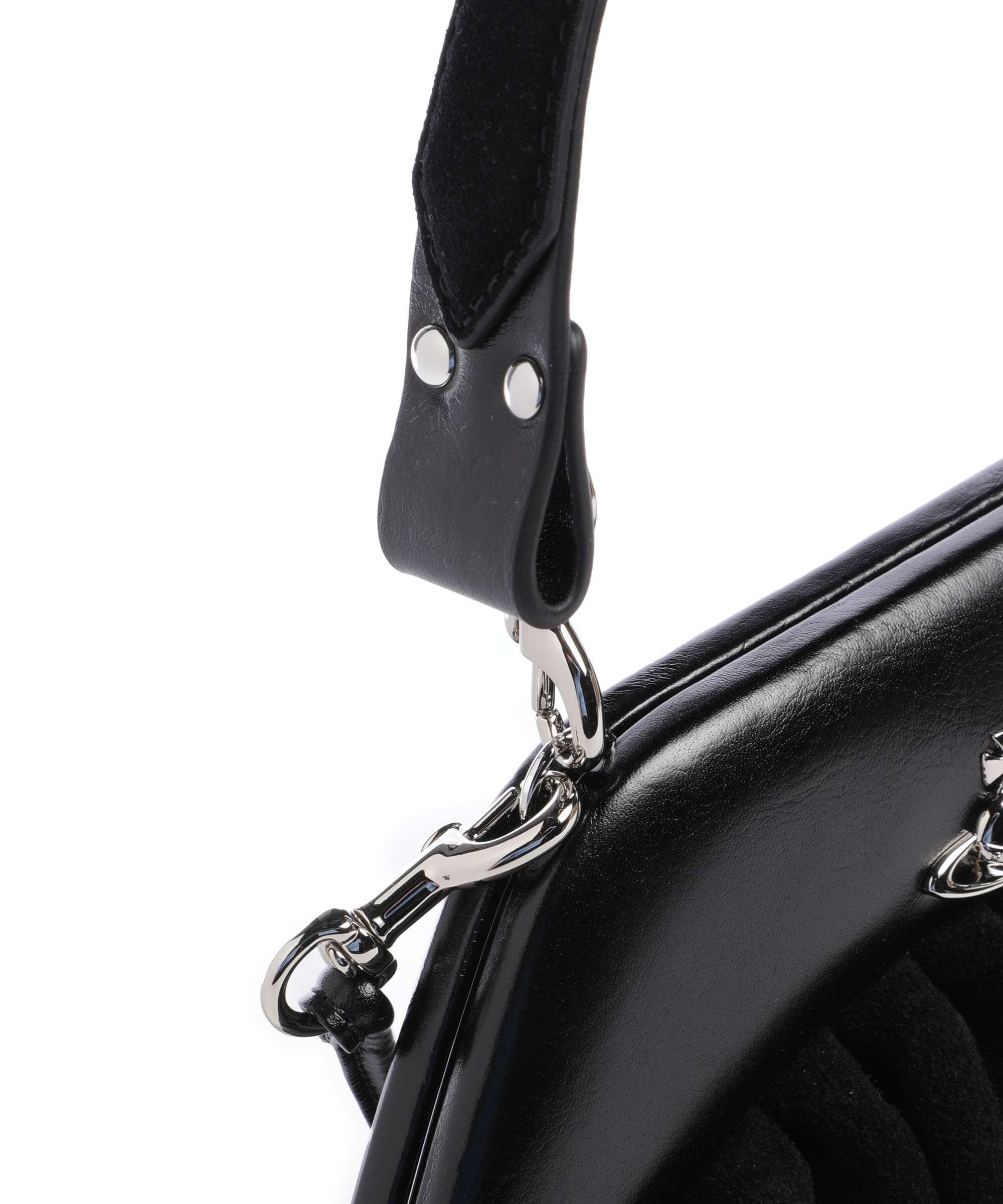 Vivienne Westwood Brooke Suede Handbag black - Image 4