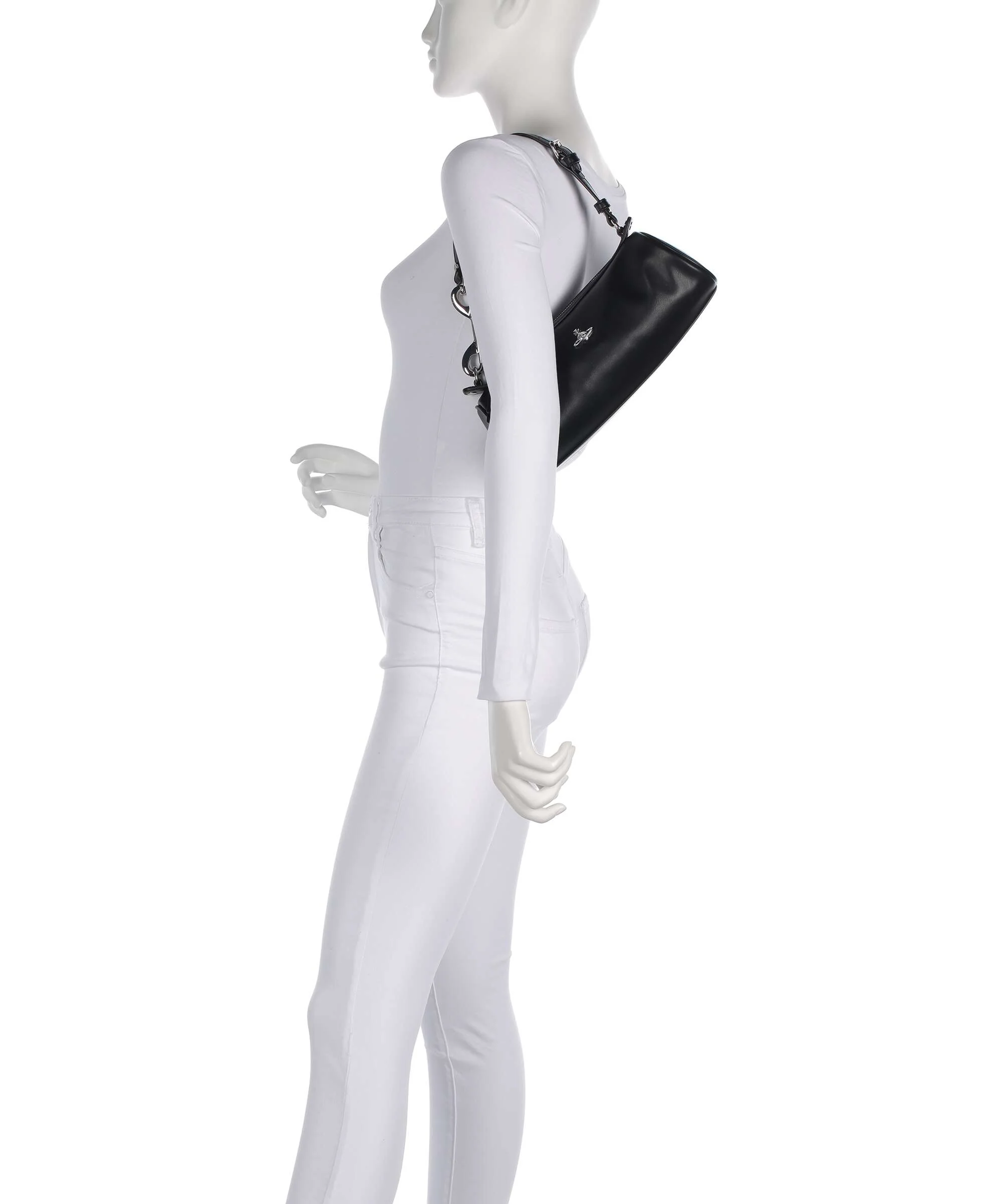 Vivienne Westwood Cindy Cylinder Smooth Shoulder bag black - Image 3
