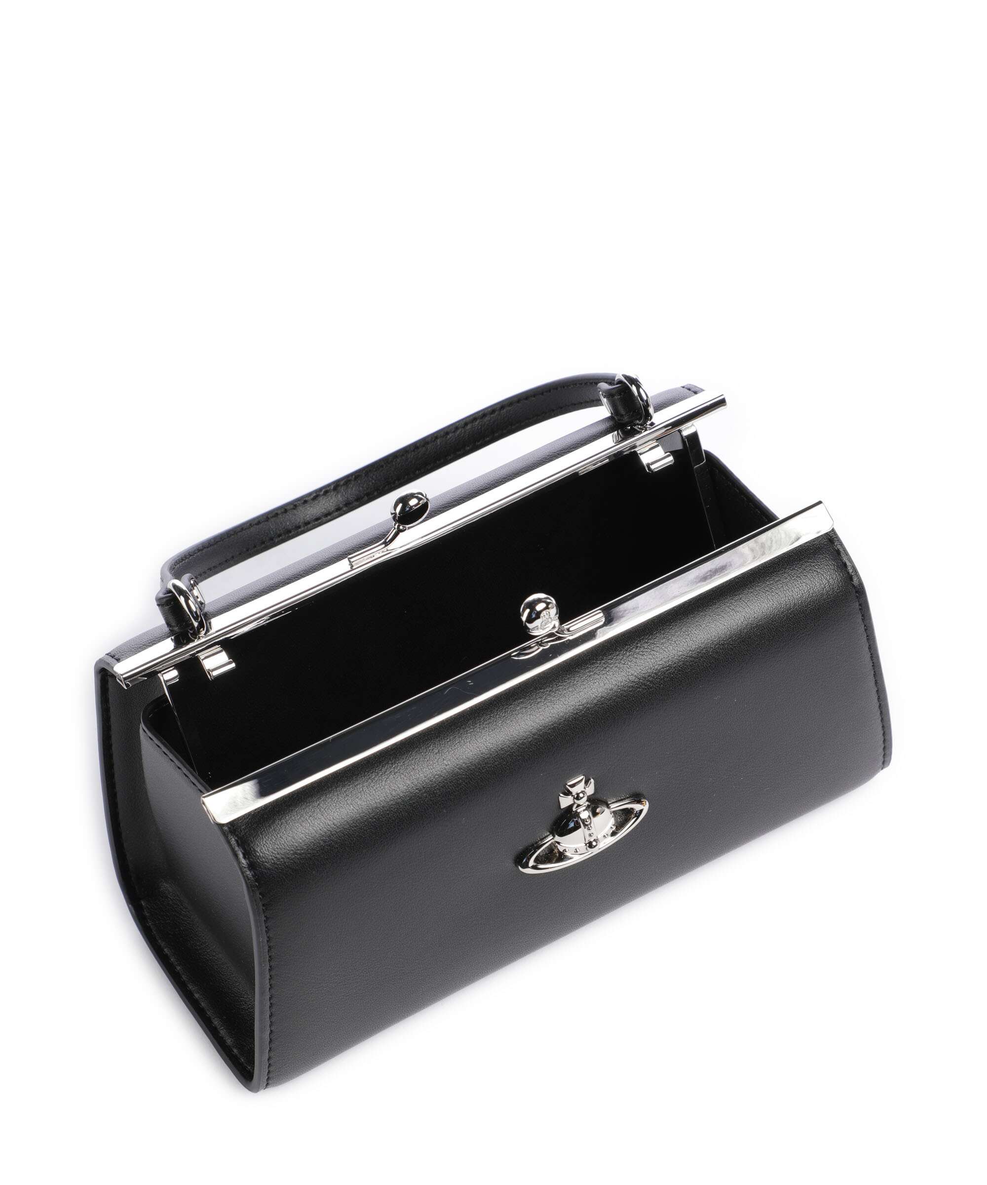 Vivienne Westwood Doll Frame Smooth XL Handbag black - Image 5