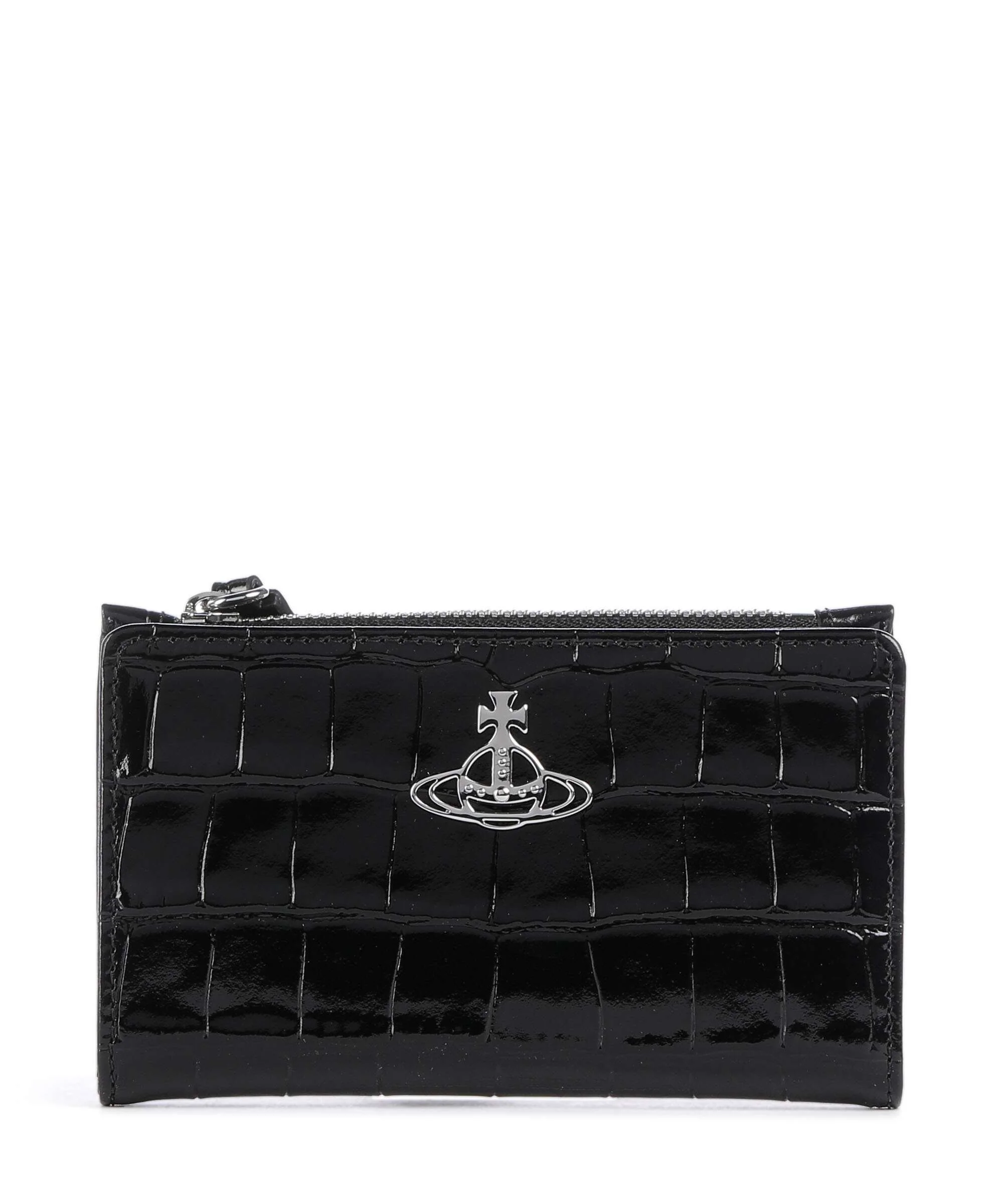 Vivienne Westwood Embossed Croc Slim Credit card holder black