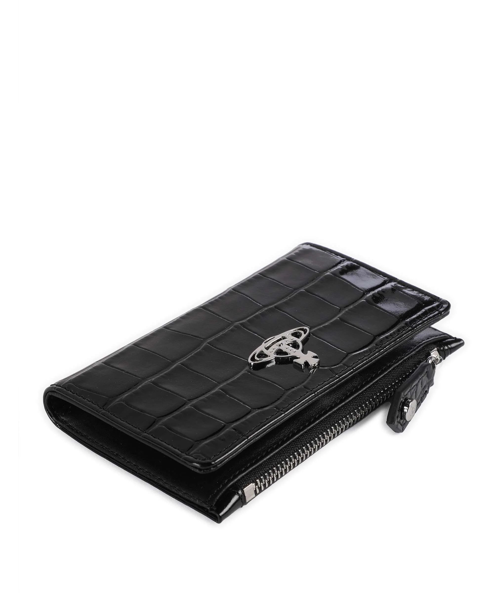 Vivienne Westwood Embossed Croc Slim Credit card holder black - Image 4