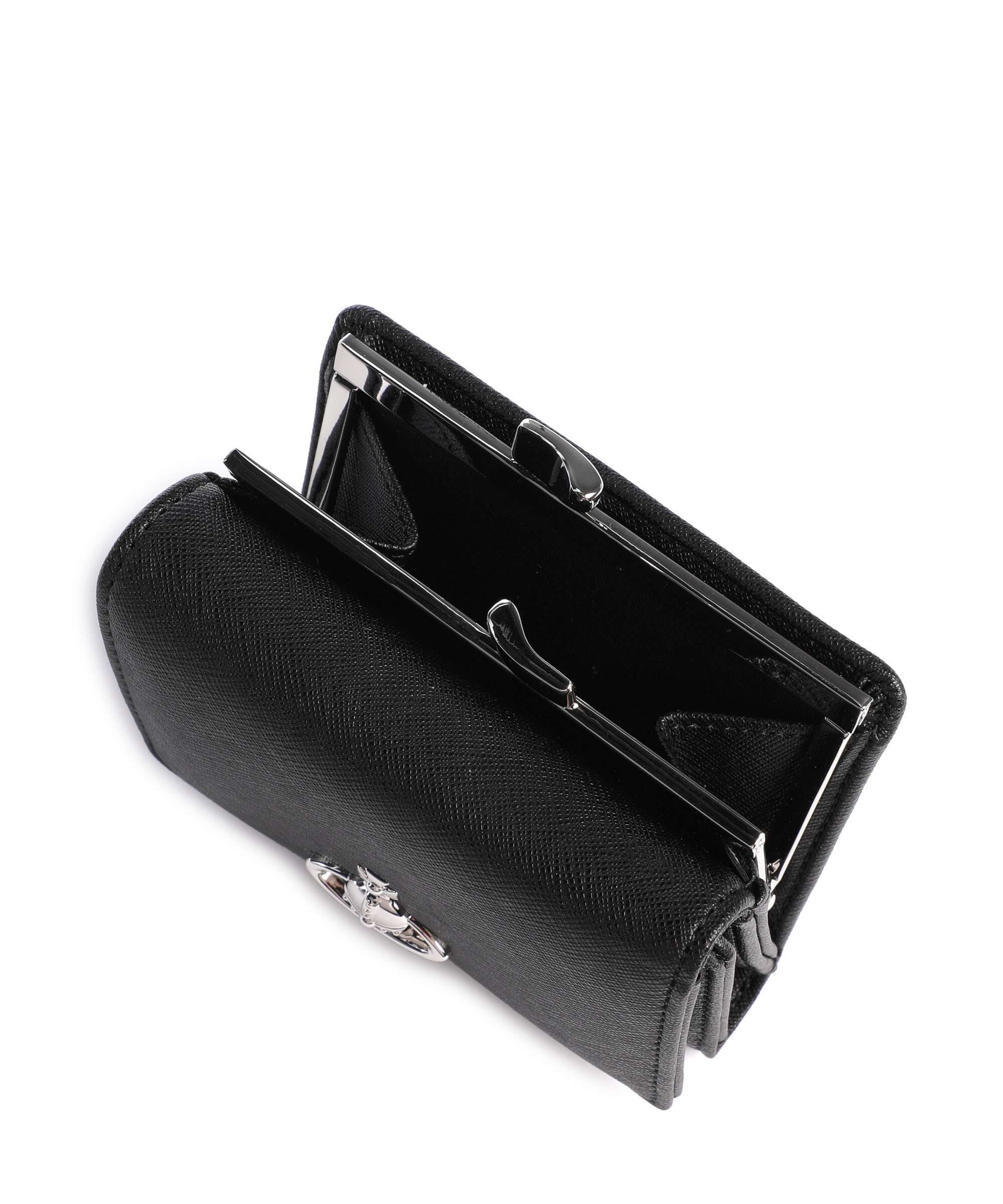 Vivienne Westwood Frame Saffiano Plain Small Wallet black - Image 3