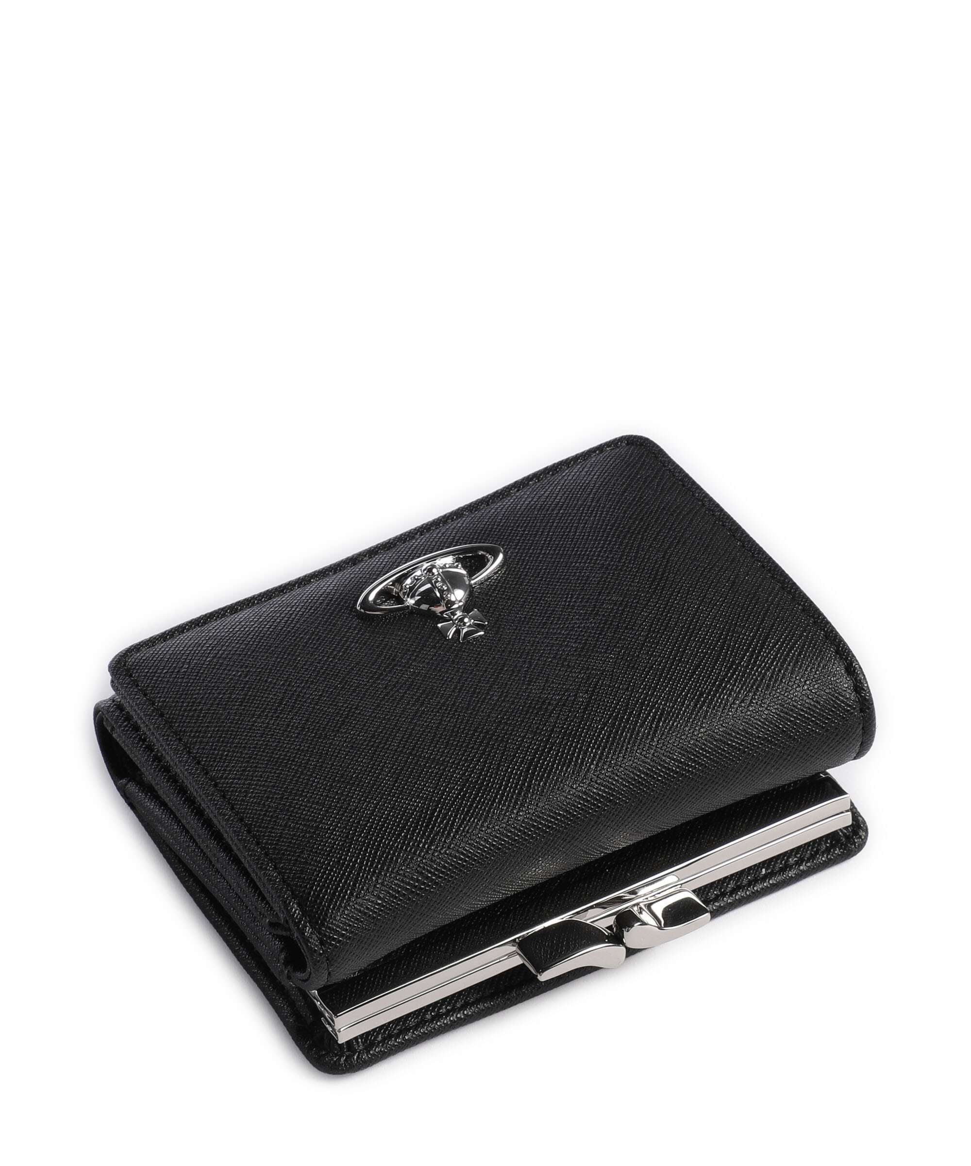 Vivienne Westwood Frame Saffiano Plain Small Wallet black - Image 5