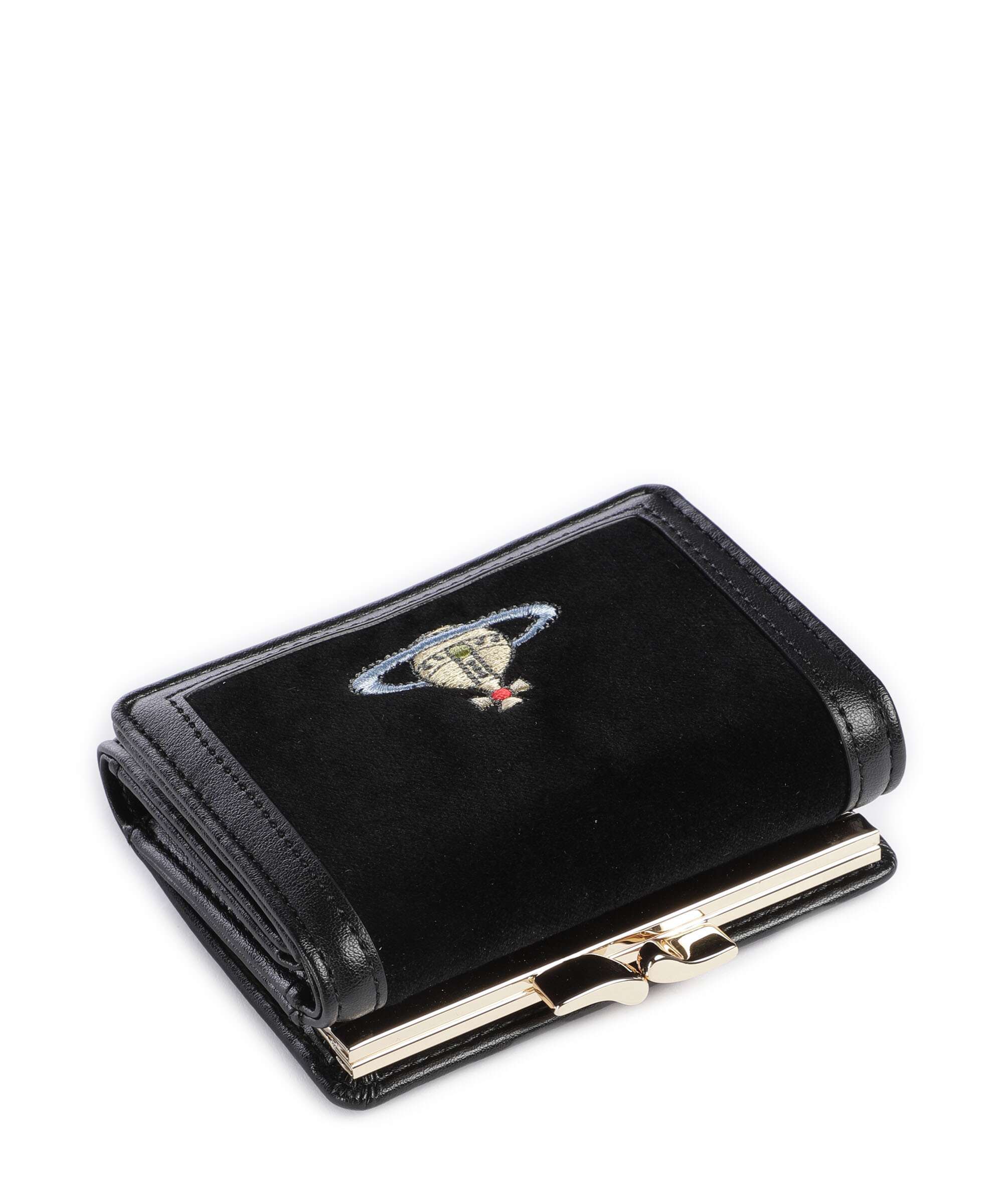 Vivienne Westwood Frame Velvet Small Wallet black - Image 5