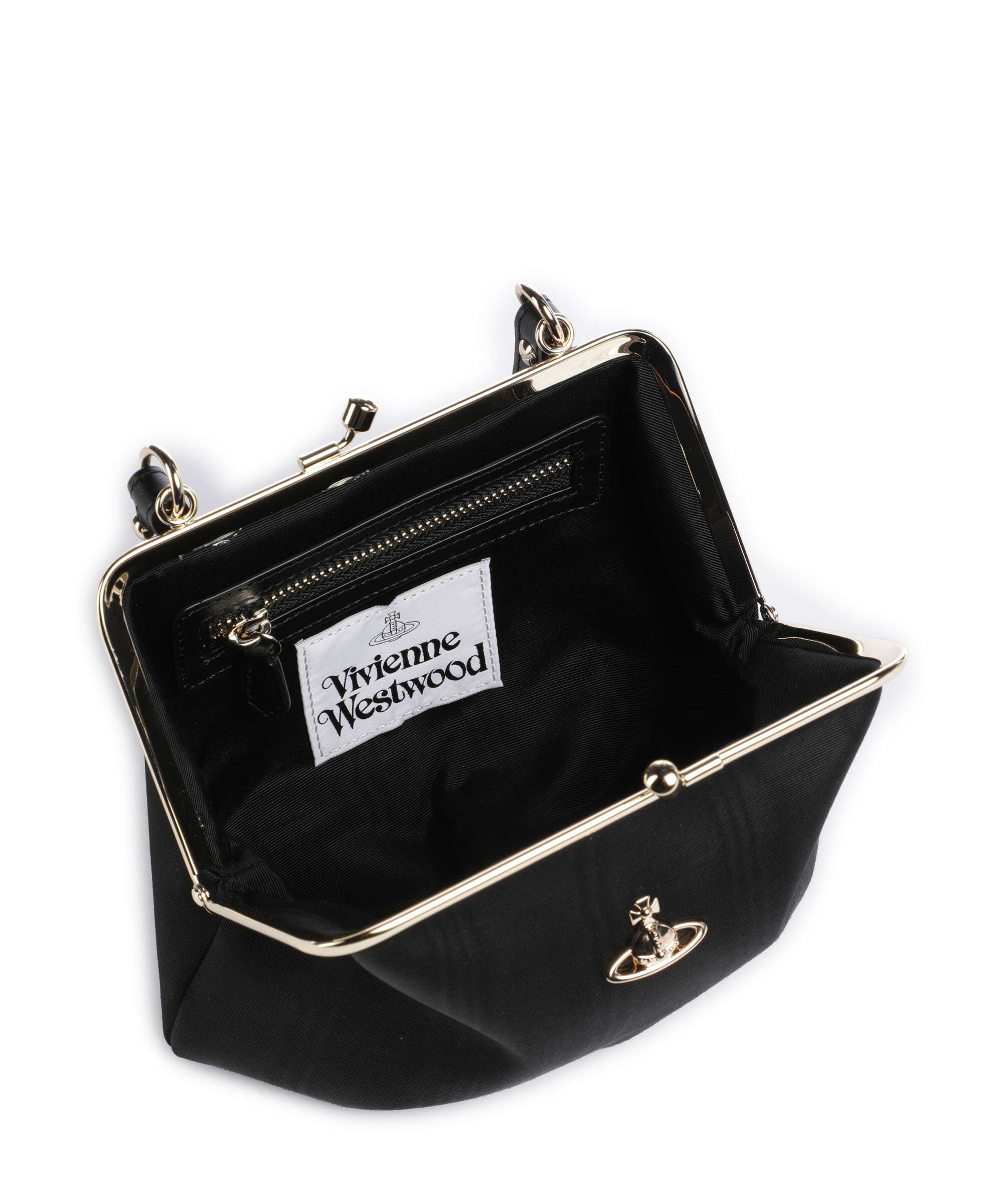 Vivienne Westwood Granny Frame Moire Handbag black - Image 5