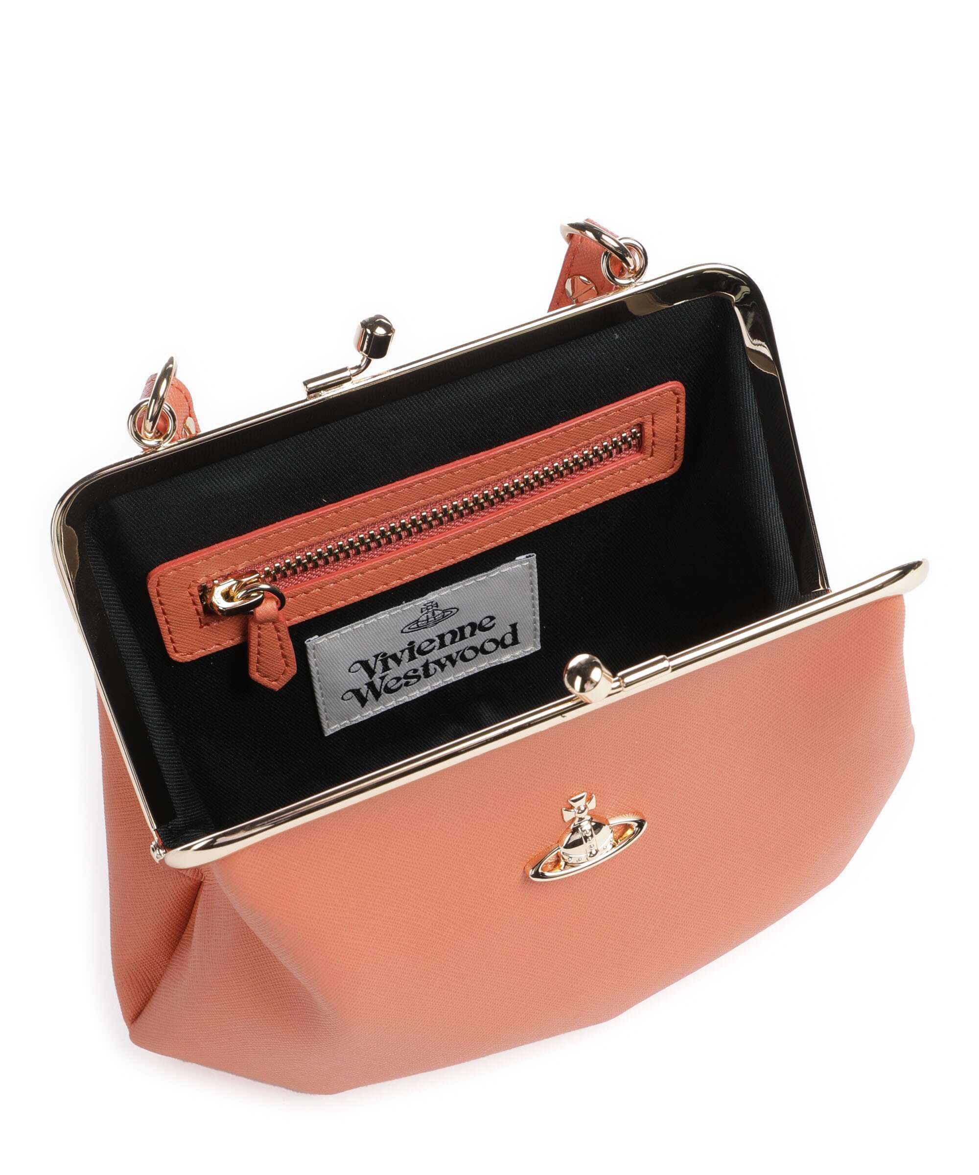 Vivienne Westwood Granny Frame Saffiano Biogreen Handbag orange - Image 6