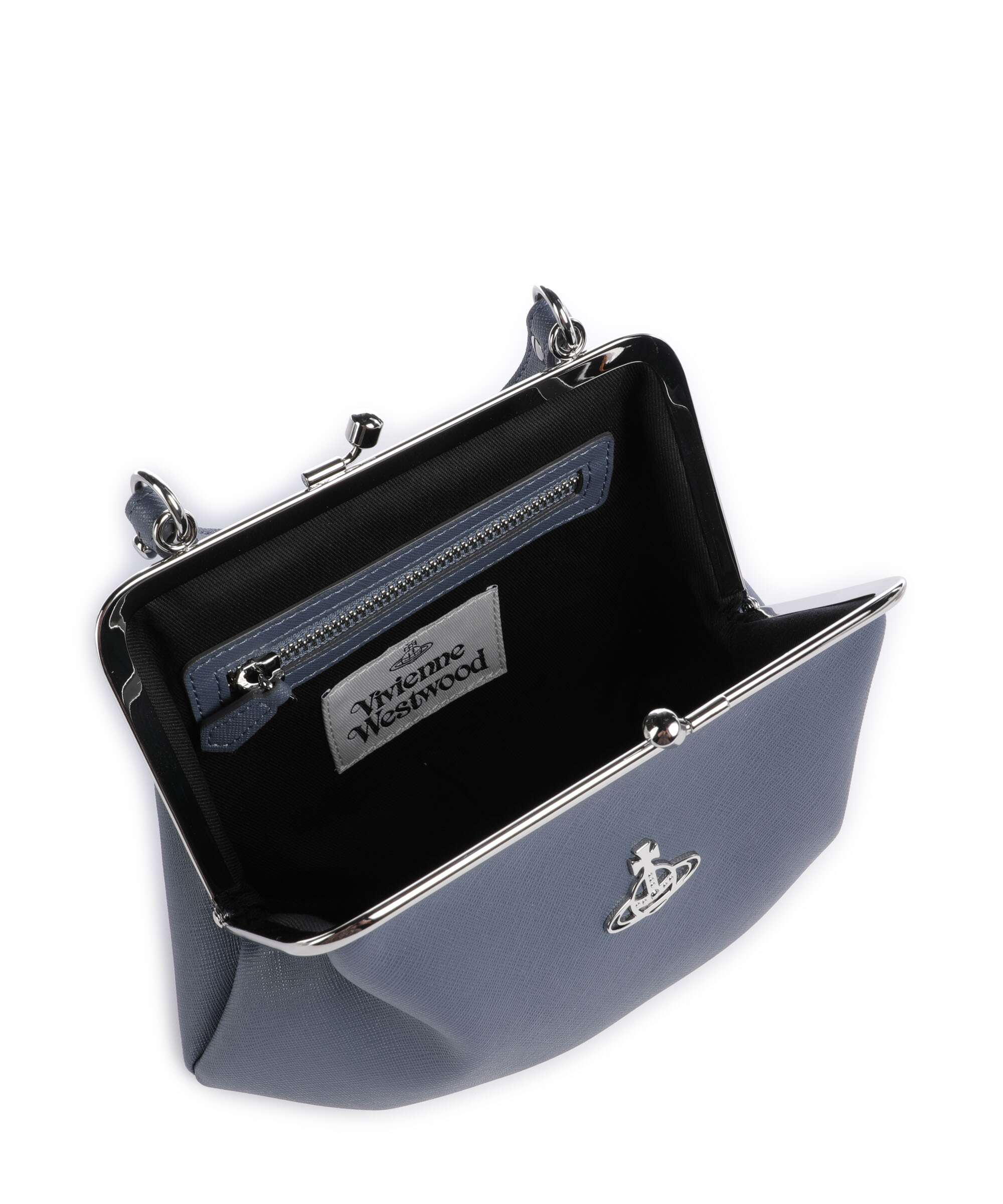 Vivienne Westwood Granny Frame Saffiano Handbag denim blue - Image 6