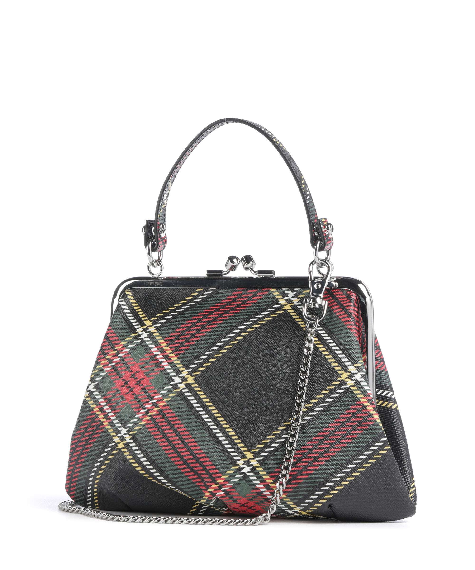 Vivienne Westwood Granny Frame Saffiano Printed Handbag chelsea tartan - Image 2