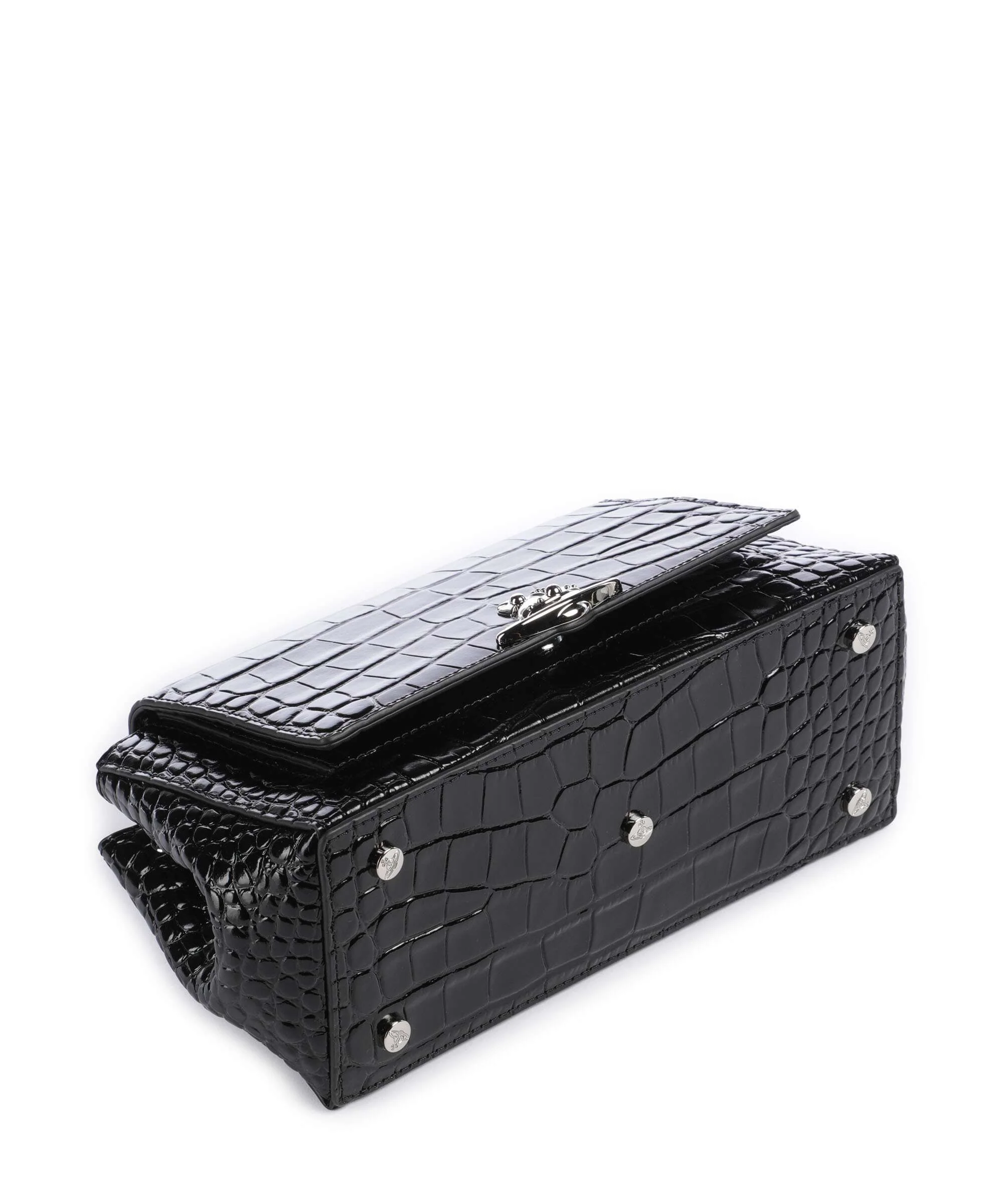 Vivienne Westwood Hazel Embossed Croc Medium Shoulder bag black - Image 5