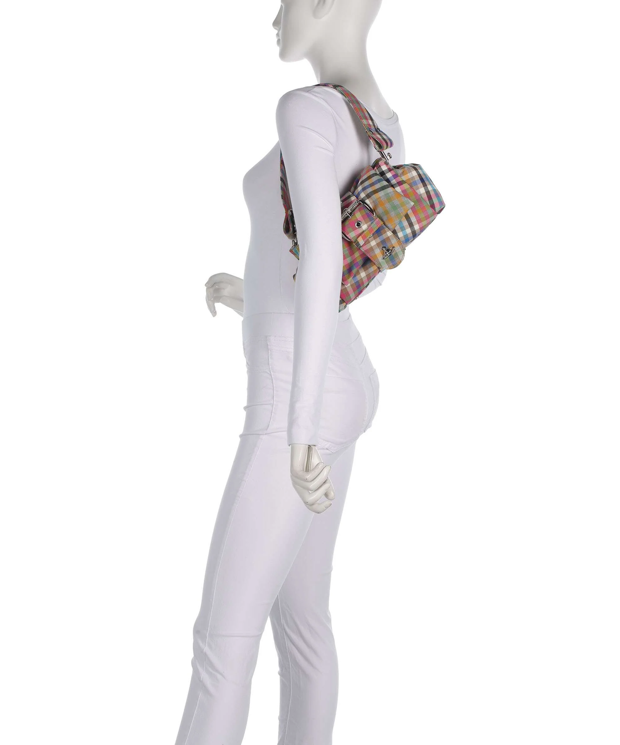 Vivienne Westwood Hazel Heather Check Treasure Shoulder bag multicolour - Image 3