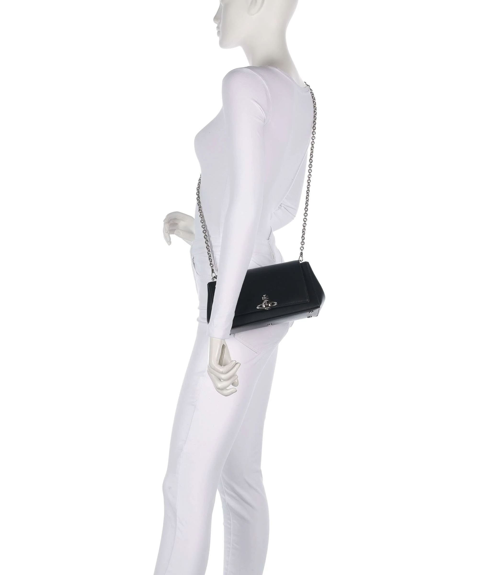Vivienne Westwood Hazel Smooth Medium Shoulder bag black - Image 4