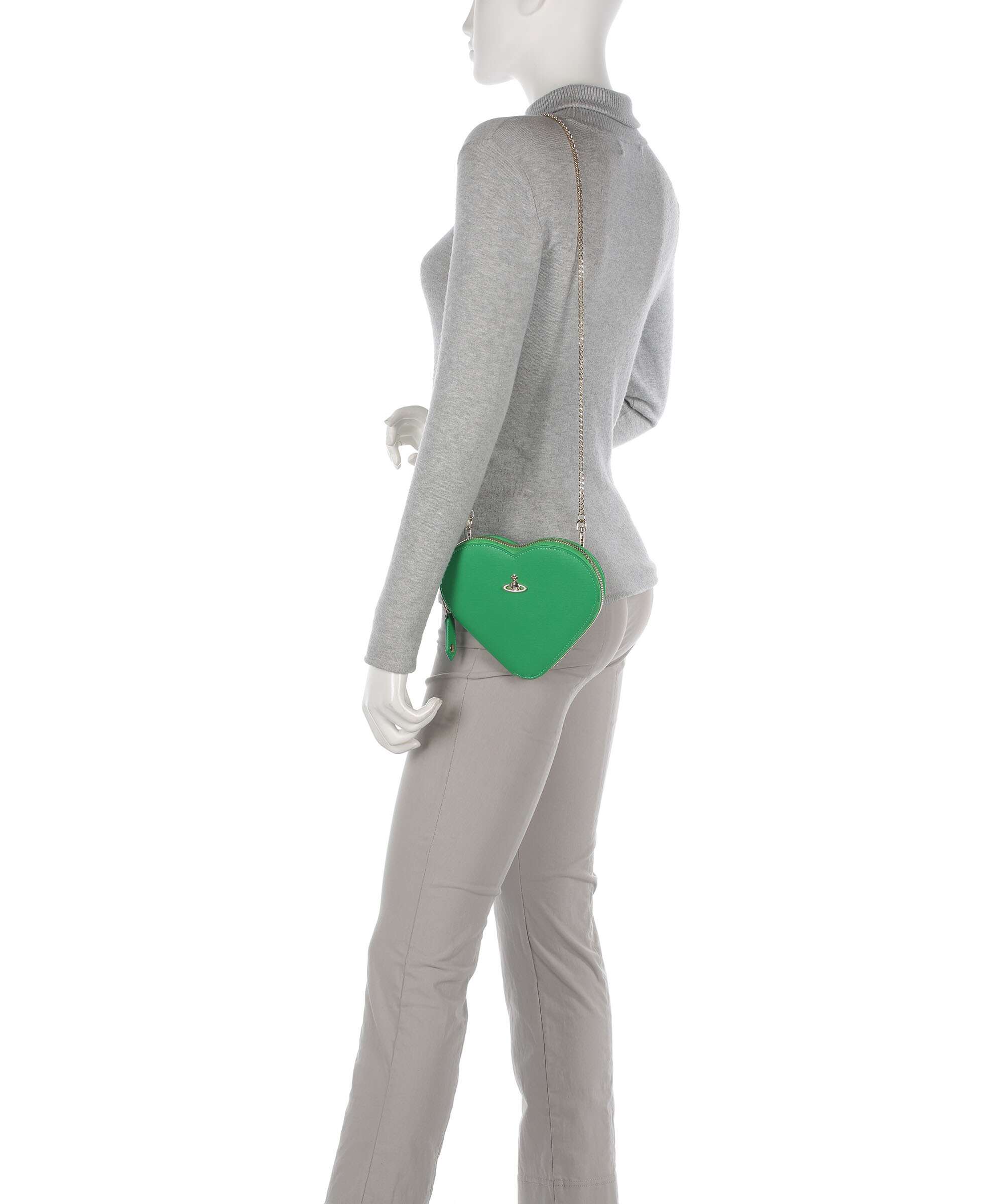 Vivienne Westwood Heart Saffiano Biogreen Crossbody bag bright green - Image 3