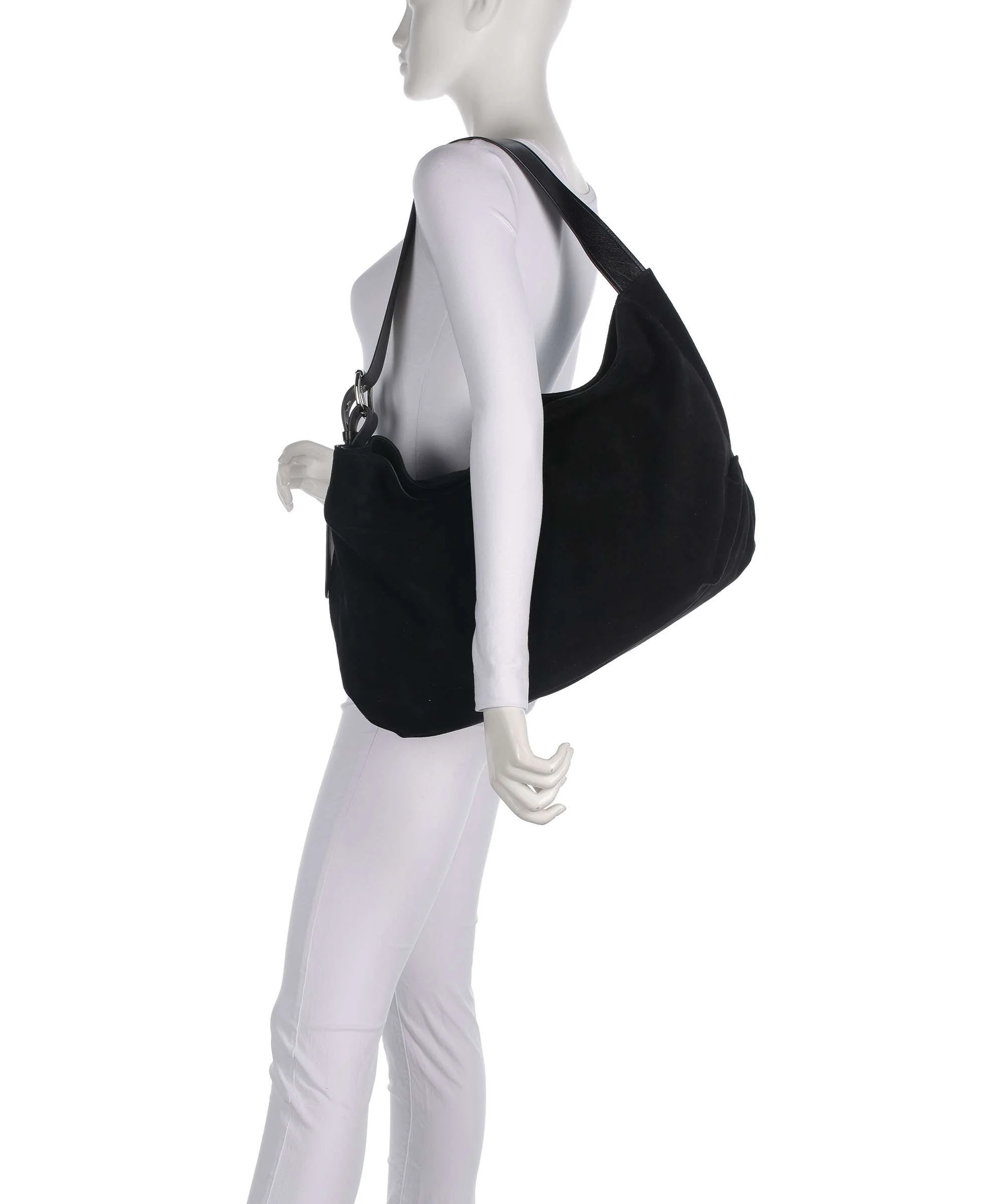 Vivienne Westwood Maxime Suede Large Hobo bag black - Image 3