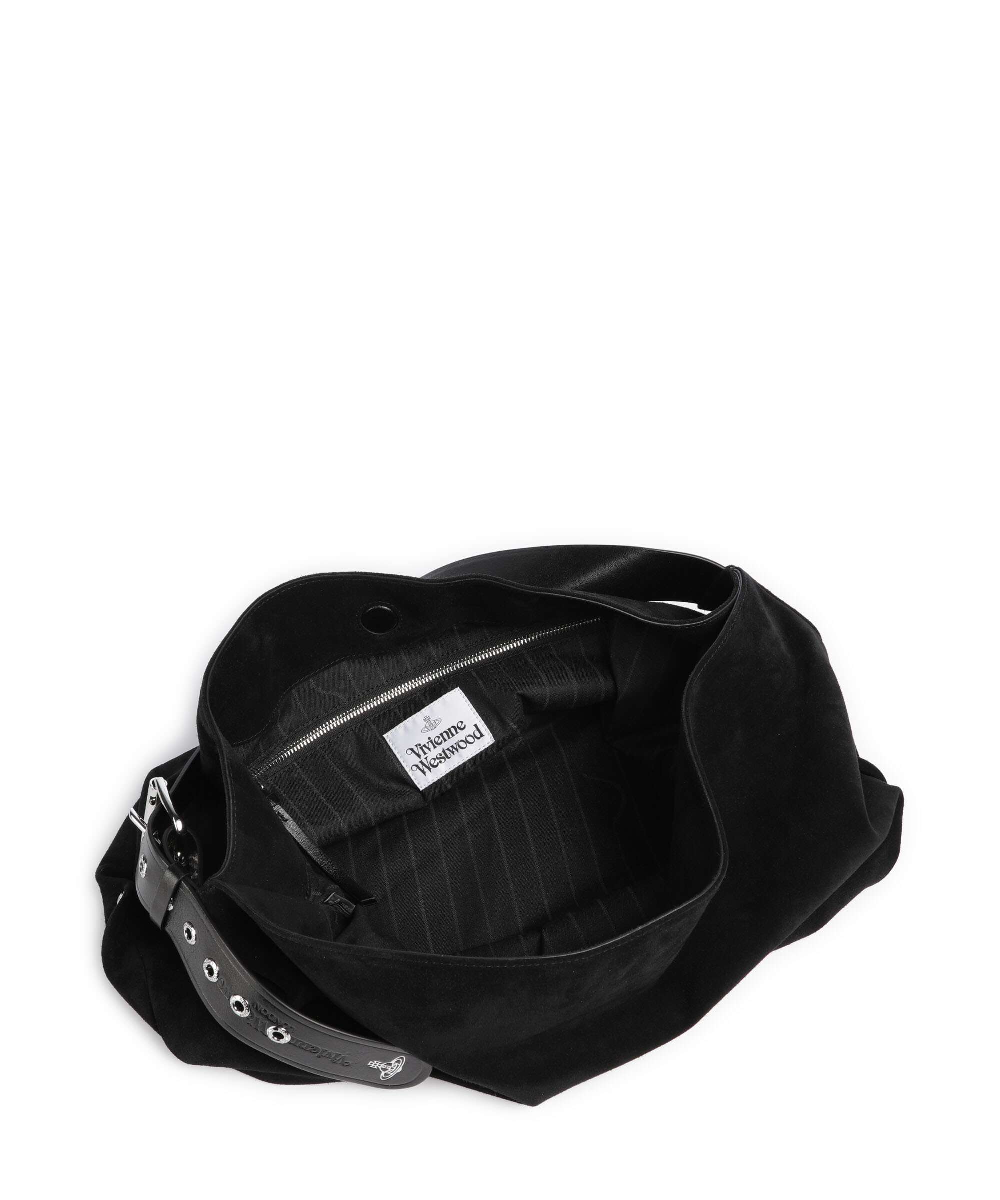 Vivienne Westwood Maxime Suede Large Hobo bag black - Image 6